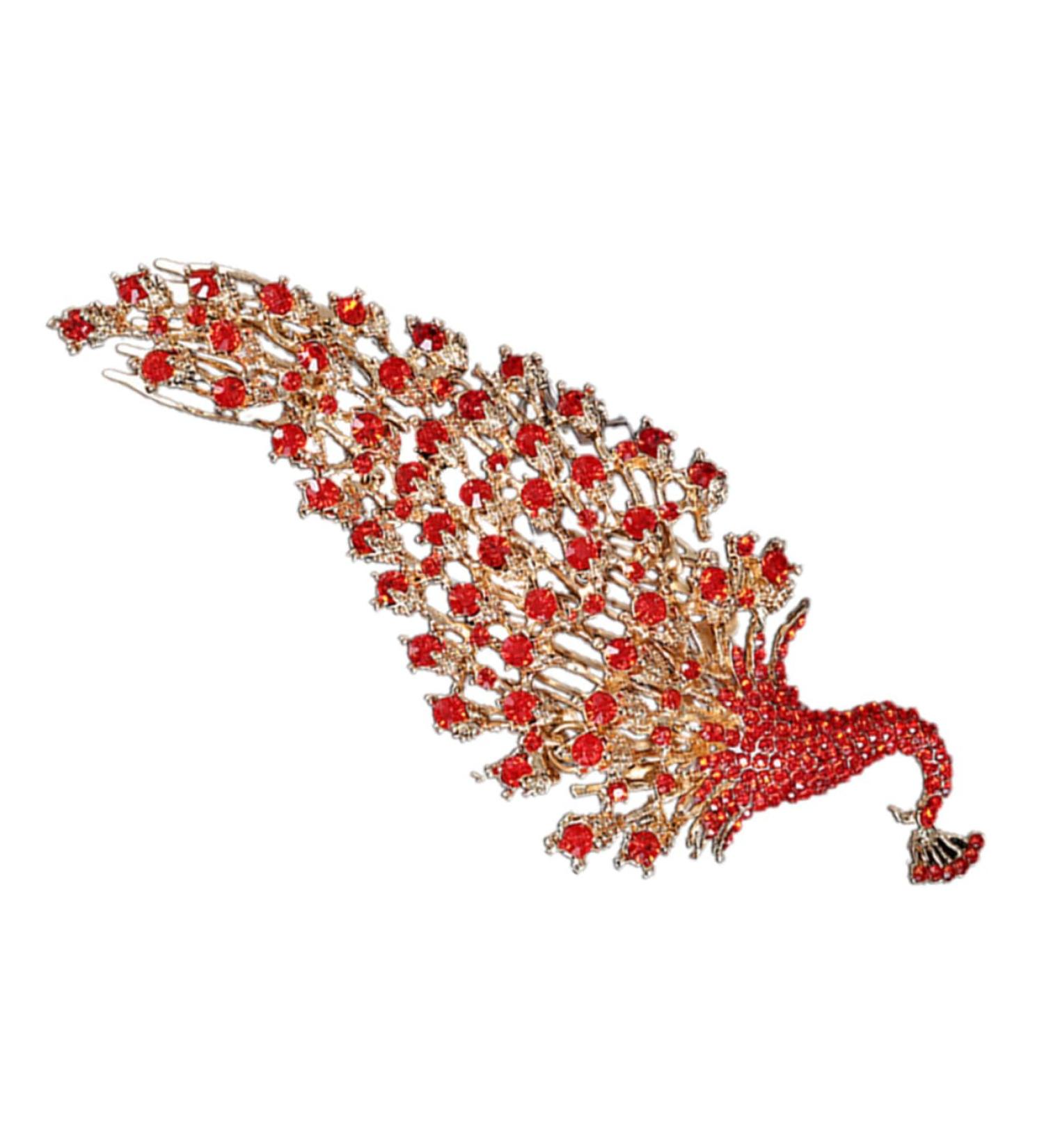 Beatifufu Peacock Crown Hair Comb Peafowl Headpieces Bridal Hair Combs Wedding Hair Jewelry Bridal Rhinestone Hair Combs Wedding Hair Combs Wedding Rhinestone Hair Combs Peafowl Hair Combs - Buy Online on GoSupps.com