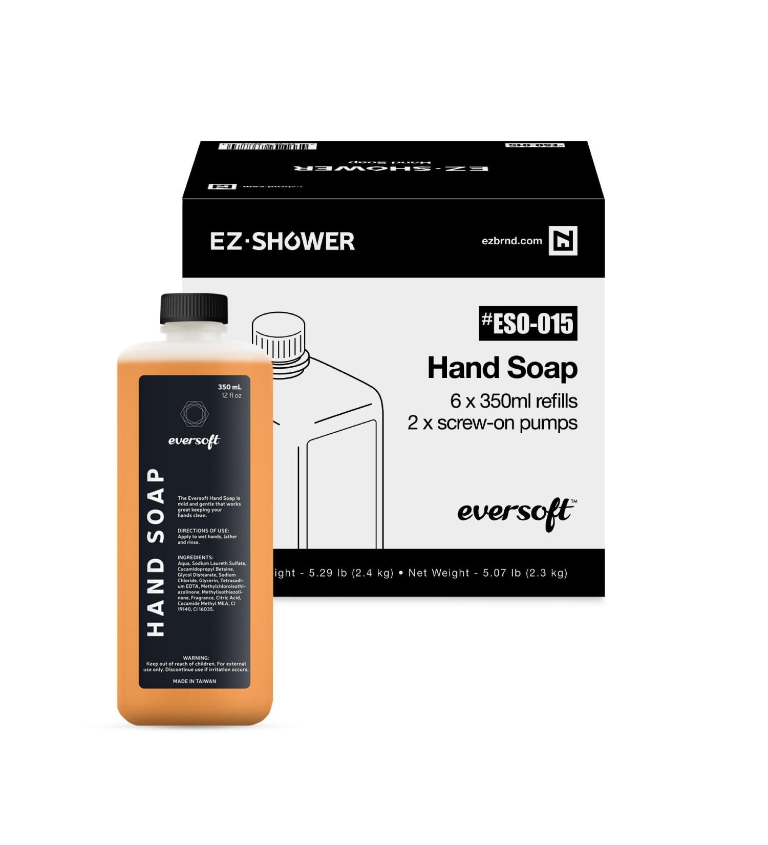 Eversoft Hand Soap Refill Cartridge 350ml (12 oz) x 6 pk - Buy Online on GoSupps.com