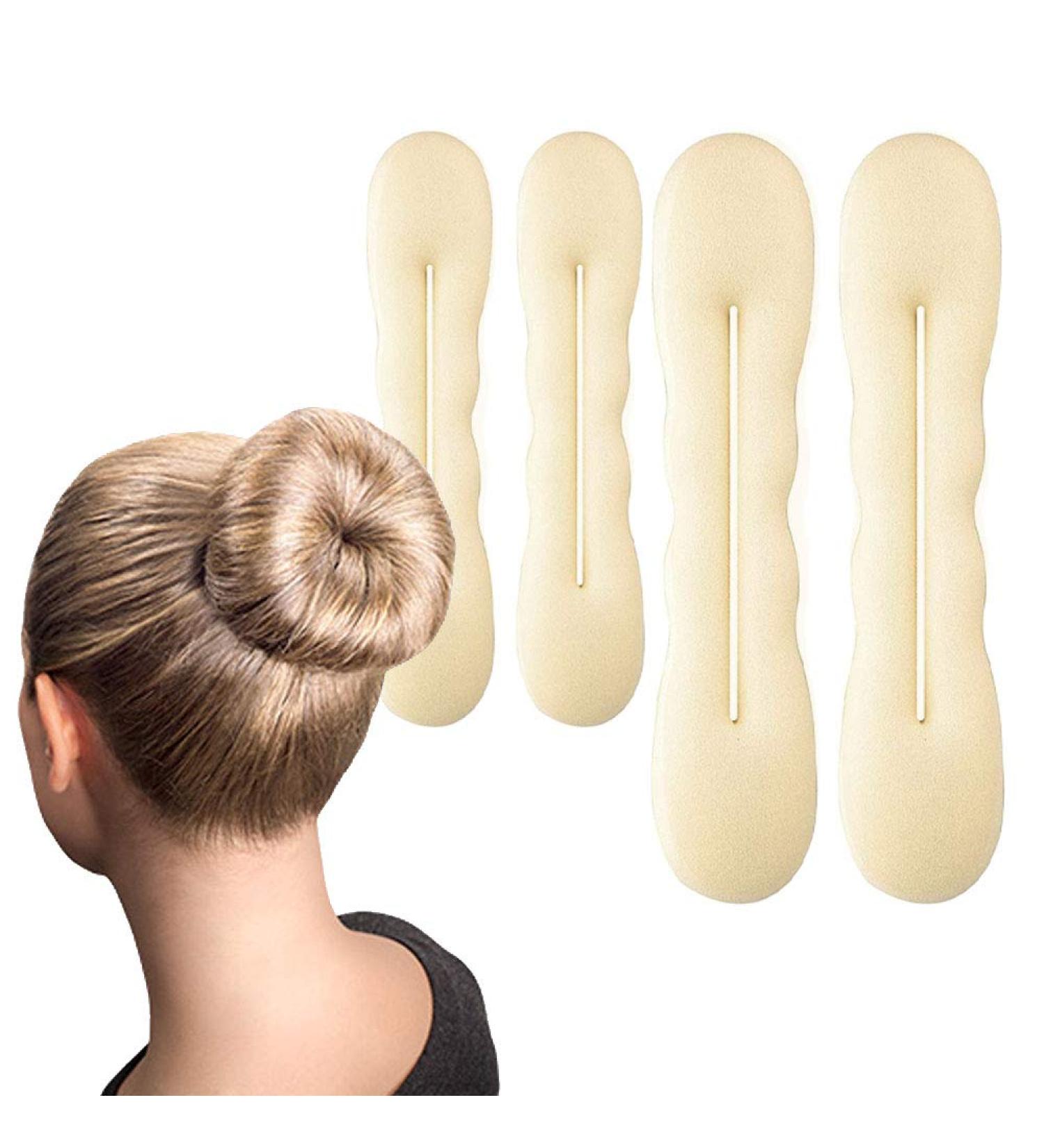 Hawwwy Blonde Magic Bun Maker Foam 4 Pack - Easy Hair Bun Shaper for Updos, Chignons, French Twists - Perfect Padding Accessory for Women, Girls, Ballet Performers - Buy Online on GoSupps.com