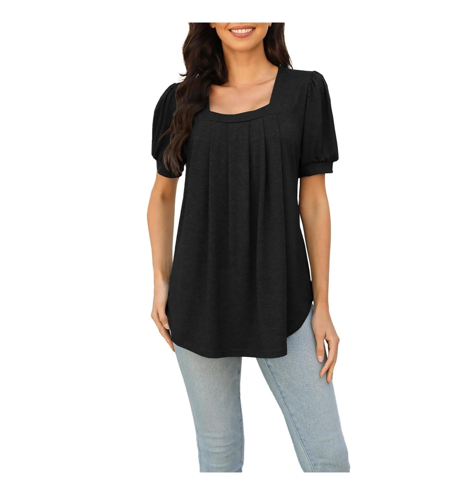 Shop Stylish Women's Casual T-Shirts - Summer Blouses & Loose Tops for Vacation | Trendy Short-Sleeved & Long Tank Styles - Buy Online on GoSupps.com