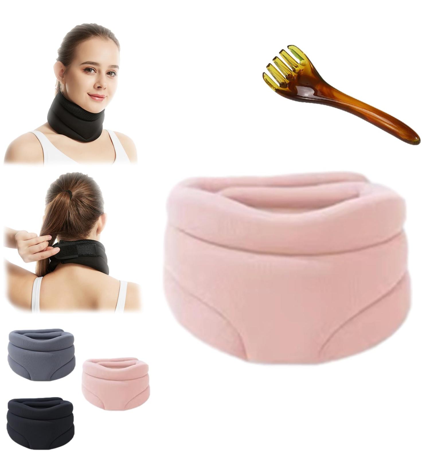 Healthy Lab Co Cervicorrect Neck Brace Cervicorrect Neck Brace by Healthy Lab Co Healthy Lab Co Neck Brace Neck Brace for Snoring Neck Brace for Men Women (Pink) - Buy Online on GoSupps.com