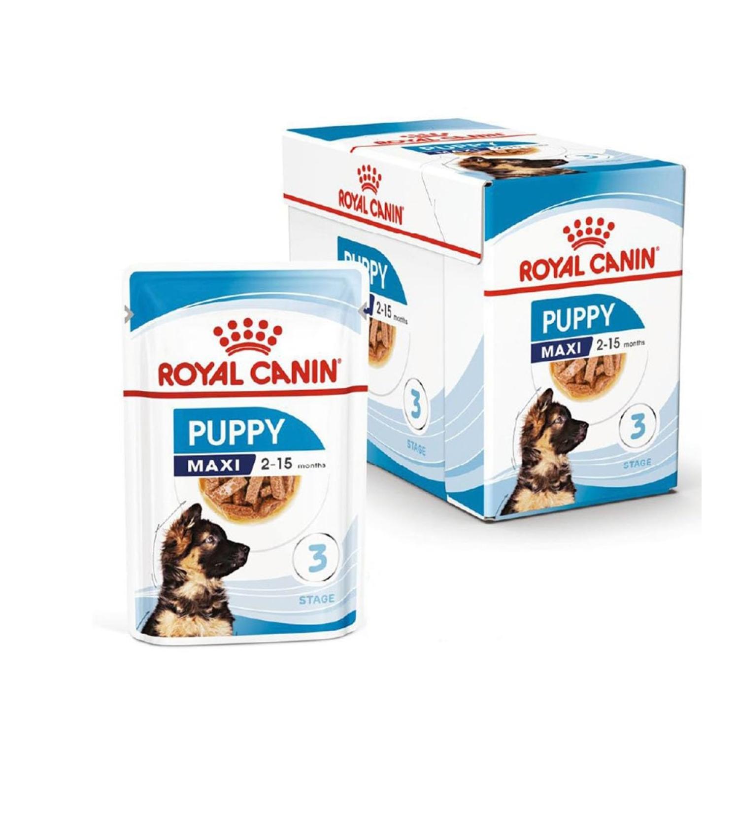Royal Canin Maxi Puppy in Gravy Wet Food (10 x 140g Pouches) - Buy Online on GoSupps.com