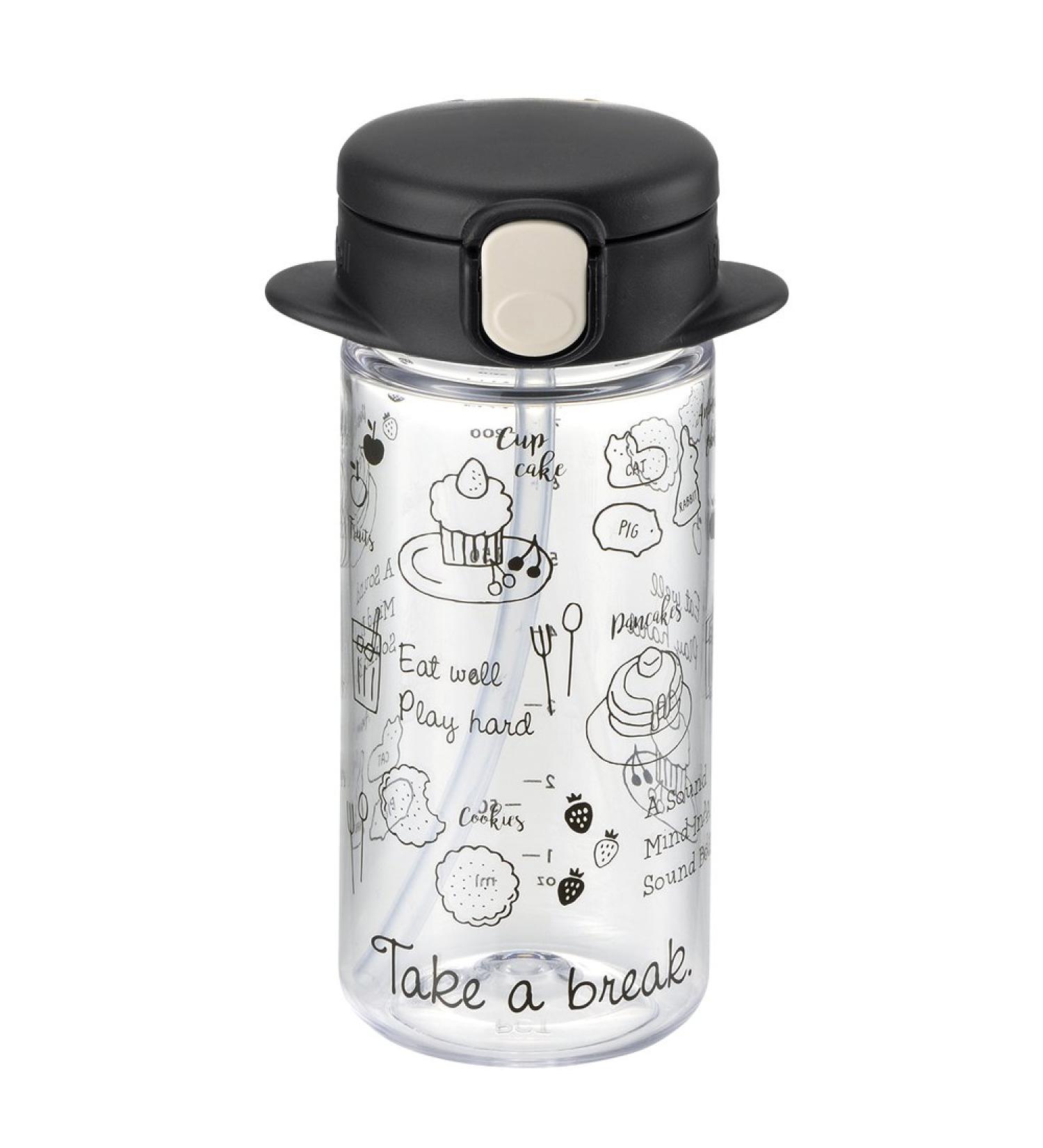 Richell Aqulea 240ml Black Straw Mug - BPA-Free & Leak-Proof - Buy Online on GoSupps.com