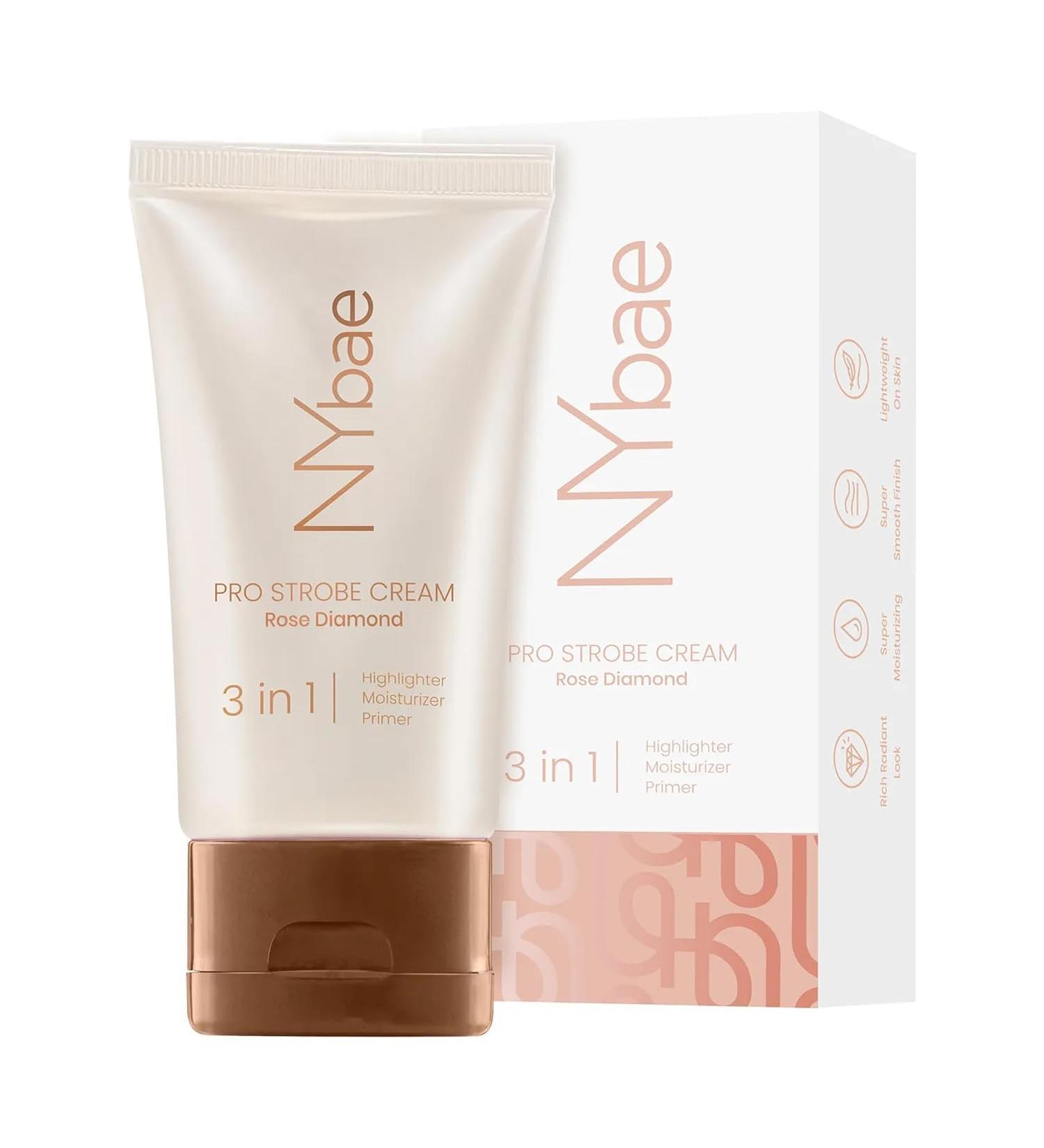 N.Y-B.a.e PRO Strobe Cream - Rose Diamond (30g) | Primer + Highlighter + Moisturizer | Flawless Dewy Makeup | Glowing Korean Skin | Instant Radiance | Illuminating & Glowing Makeup Base - Buy Online on GoSupps.com