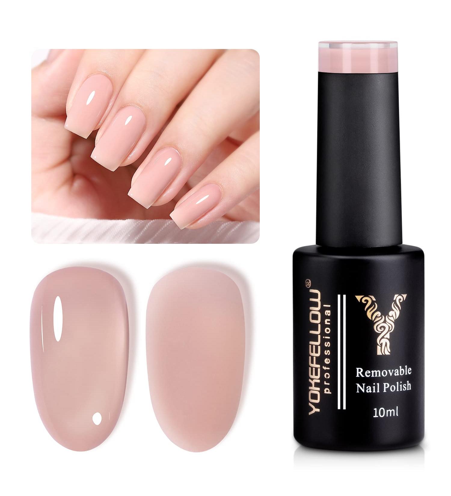 YOKE FELLOW Nude Jelly Gel Nail Polish - Translucent Neutral Color | 10ml Soak Off UV Gel Polish for Nail Art - Buy Online on GoSupps.com
