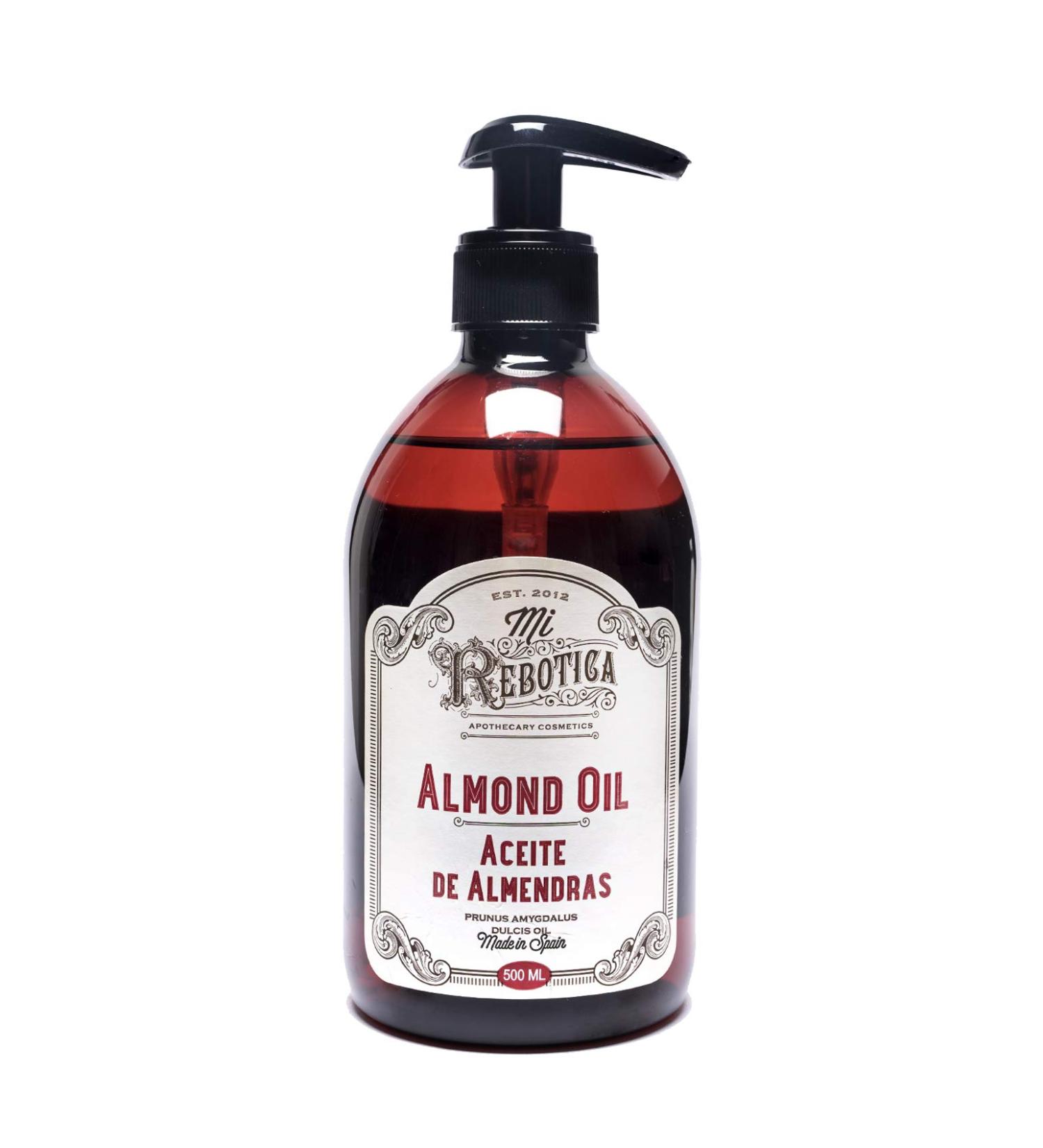 MI REBOTICA | Sweet Almond Oil 500ml | Relies Dryness | Soothes and Protects Skin | Emollient and Soothing | Almond Oil | Body Oil - Buy Online on GoSupps.com