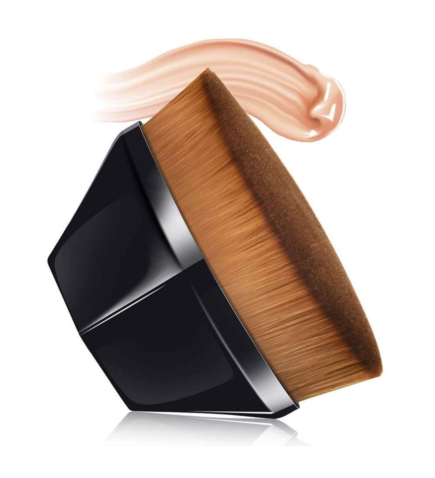 Makeup Brushes Foundation Brushes Foundation Makeup Brush Flat Top Liquid Powder Foundation Brush for Blending Liquid Cream or Flawless Powder (Black) - Buy Online on GoSupps.com