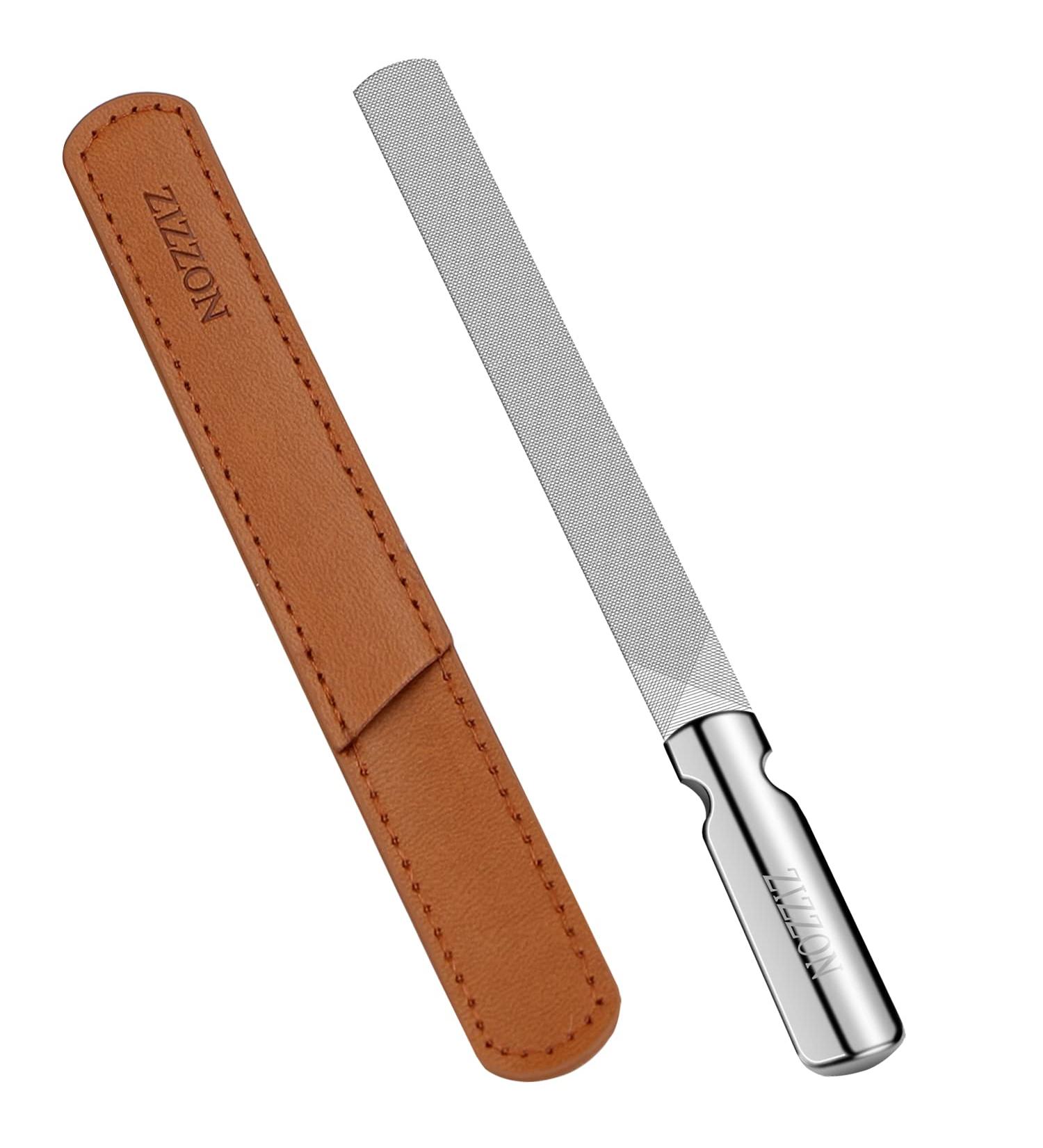 ZIZZON Professional Stainless Steel Nail Files - Double Sided for Women and Men - Heavy Duty and Reusable Manicure Filer - Ideal for Natural Nails - Perfect for Home Salon or Travel Use - Buy Online on GoSupps.com
