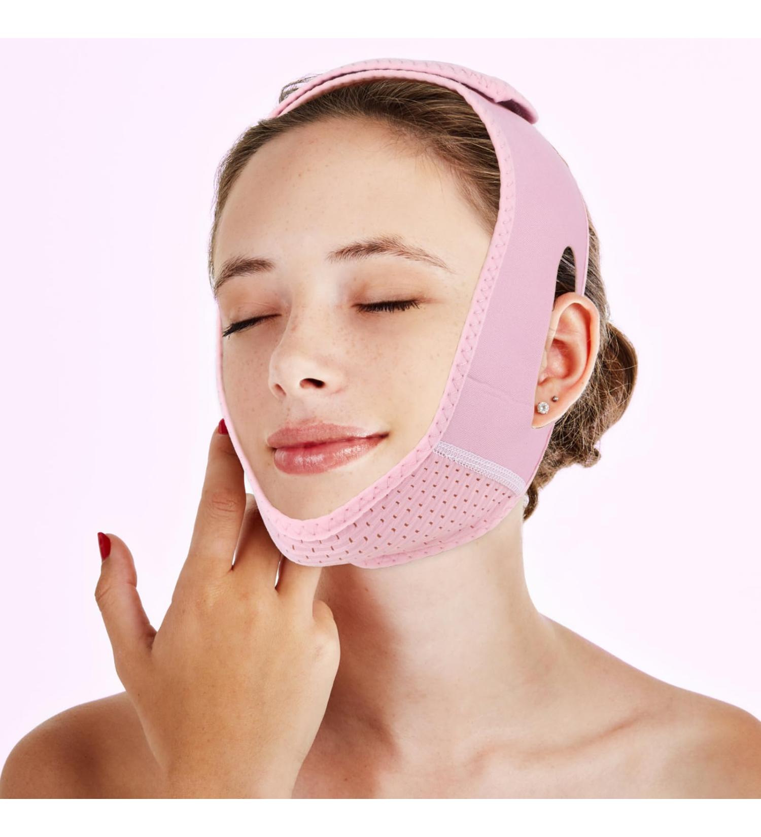 Thinp Double Chin Reducer Reusable V Line Lifting Mask Double Chin Reducer Chin Strap for Double Chin for Women Double Chin Remover Face Lifting Belt for Tightening Skin Preventing Sagging - Buy Online on GoSupps.com