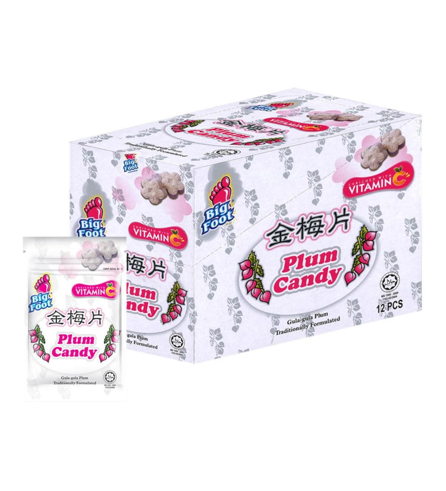 Big Foot Plum Candy Enriched with Vitamin C Sweet Snacks 25g (Pack of 12) - Buy Online on GoSupps.com