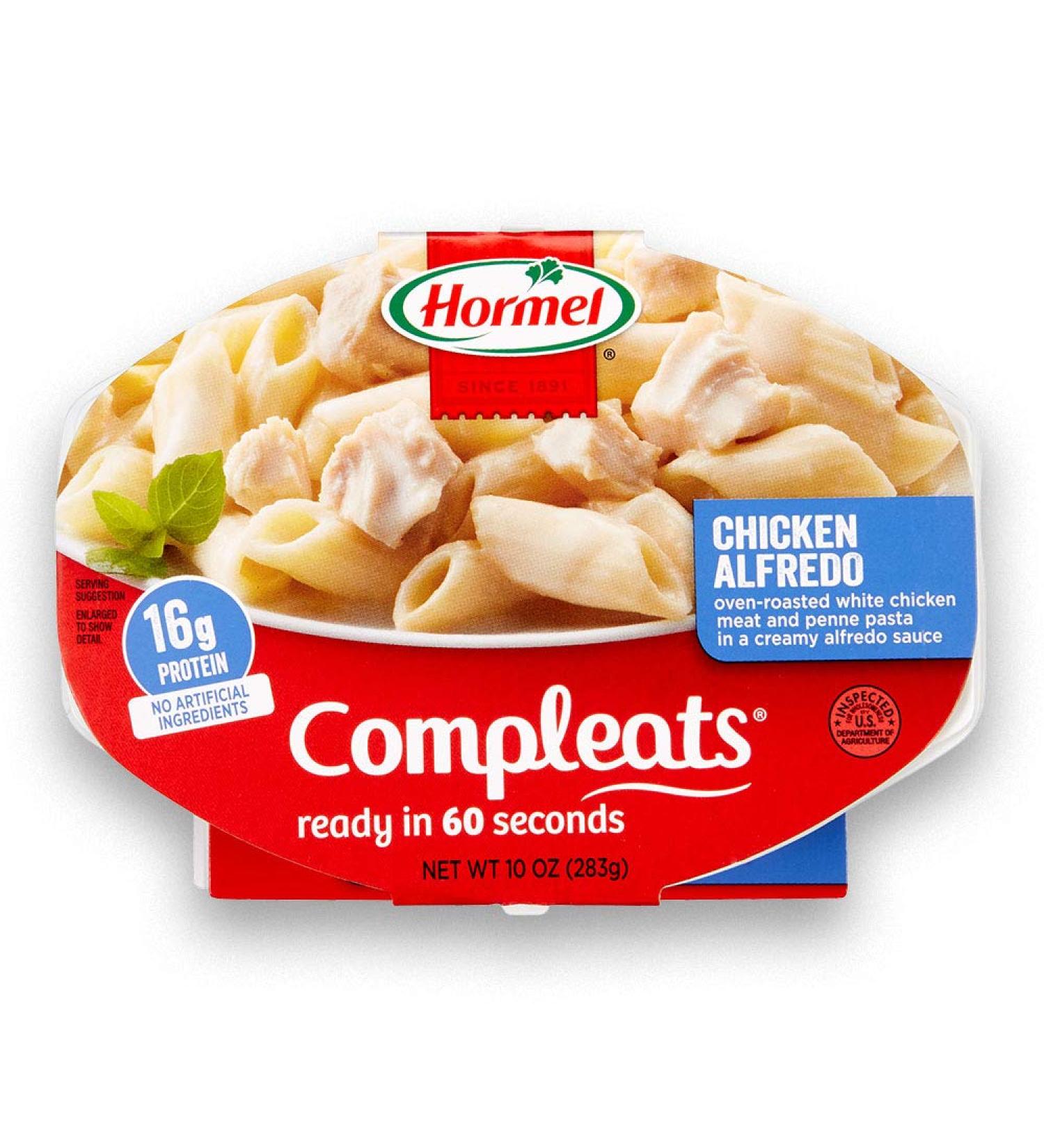 HORMEL COMPLEATS Chicken Alfredo Microwave Tray - 10 Ounces - Buy Online on GoSupps.com