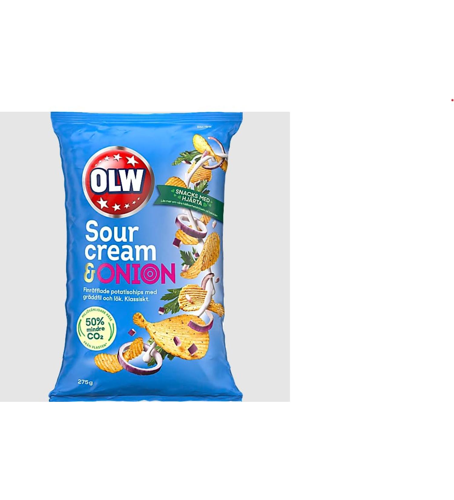 OLW Sourcream & Onion Crisps 175g
