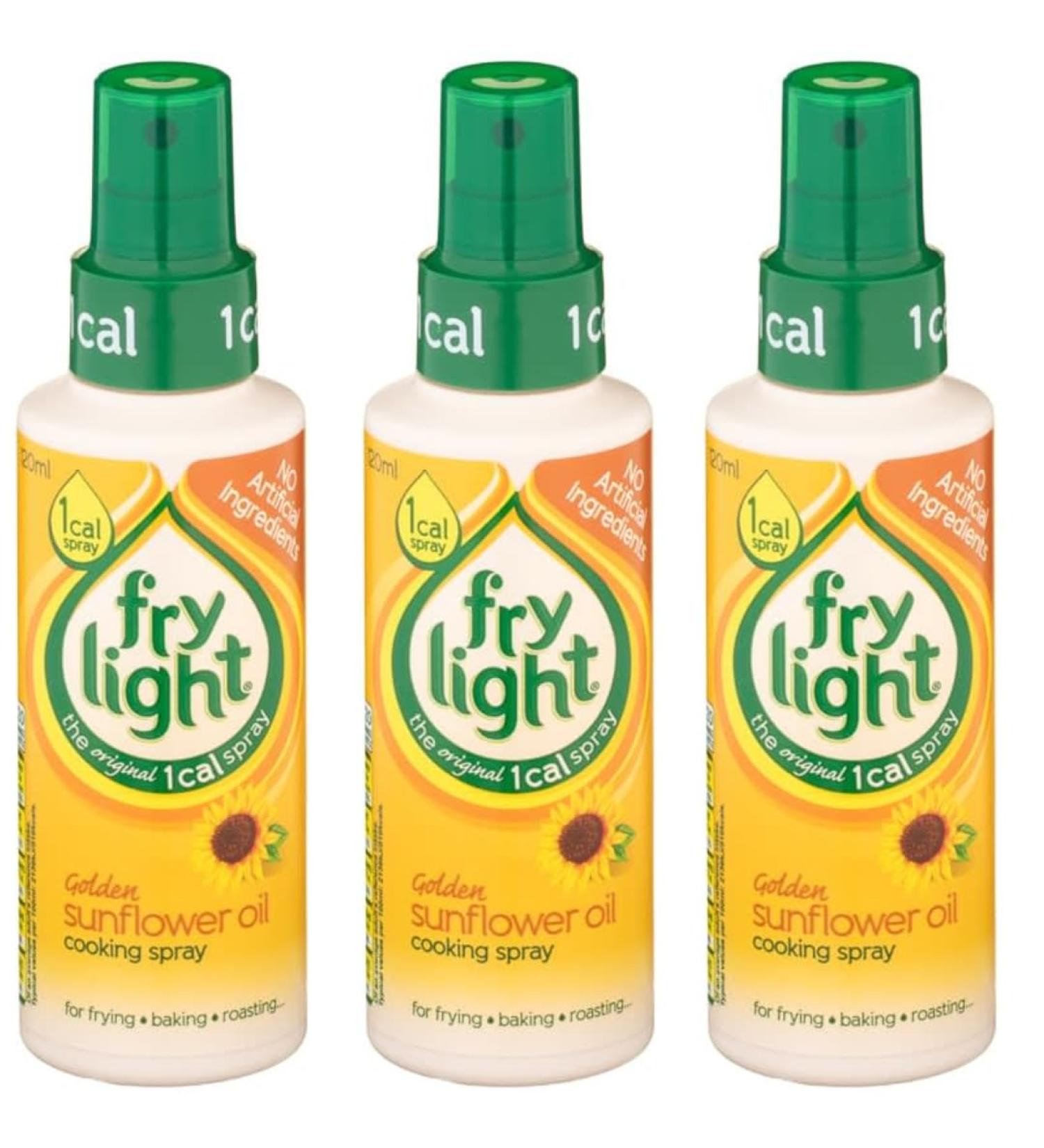 Sunflower Oil Cooking Spray - Vegetable Oil - Ideal For Frying Baking And Roasting - Gluten-Free and Allergen-Friendly - Healthier Cooking Alternative - Easier To Cook And Clean - 120ml (Pack of 3) - Buy Online on GoSupps.com