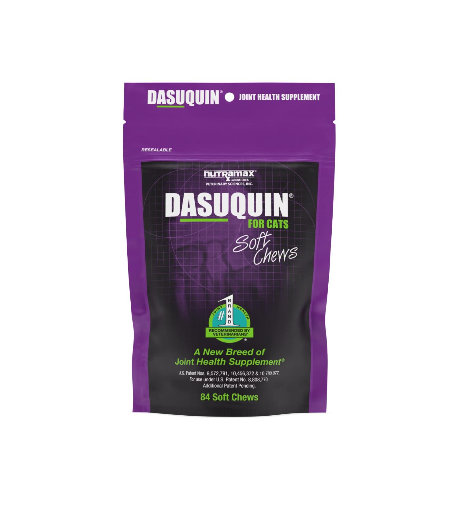 Nutramax Dasuquin Joint Health Supplement for Cats - With Glucosamine, Chondroitin, ASU, Boswellia Serrata Extract, Green Tea Extract, and Omega-3, 84 Soft Chews