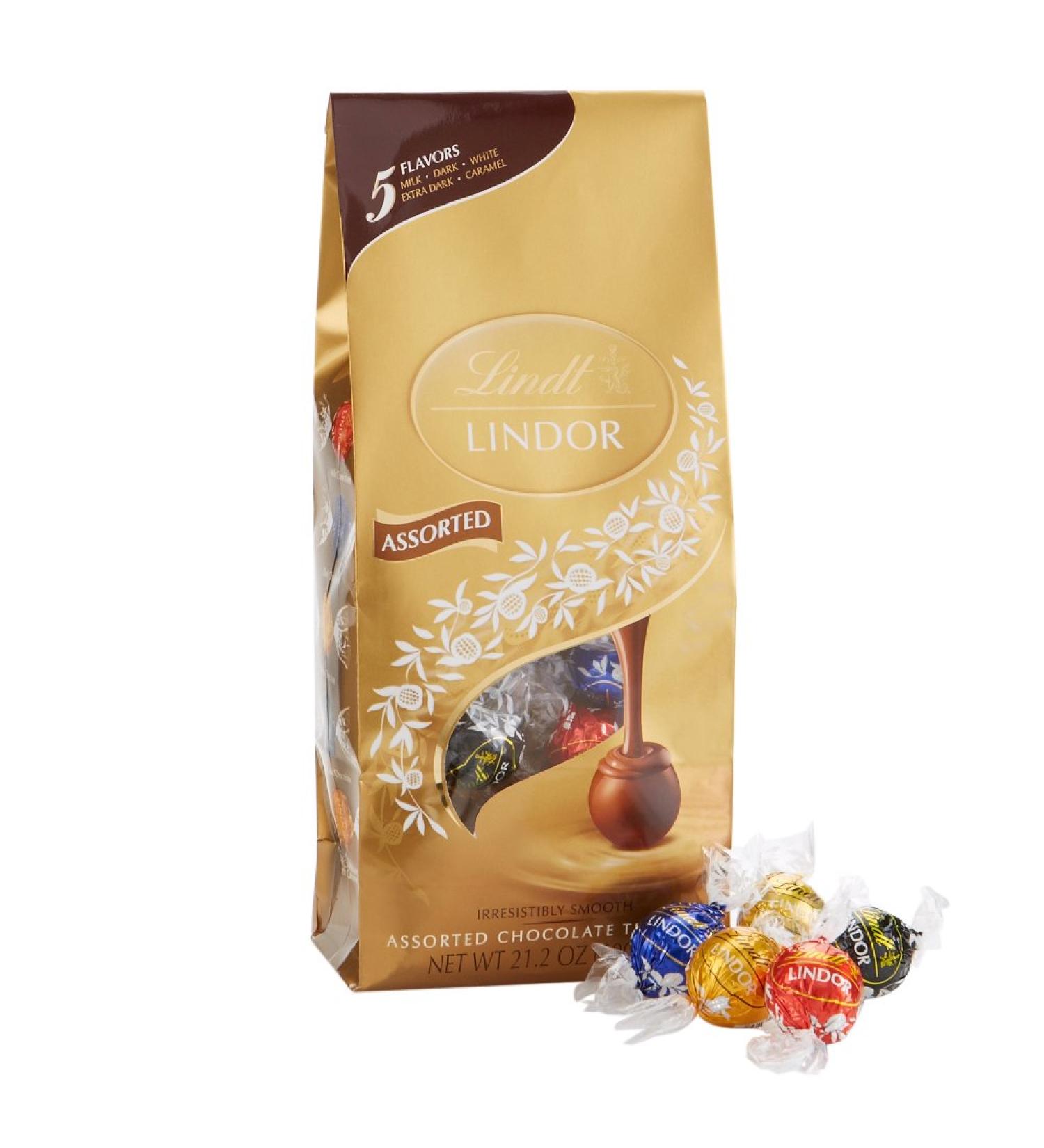 Kosher Lindt LINDOR Assorted Chocolate Truffles 21.2 oz Bag - Perfect for Holiday Gifting - Buy Online on GoSupps.com