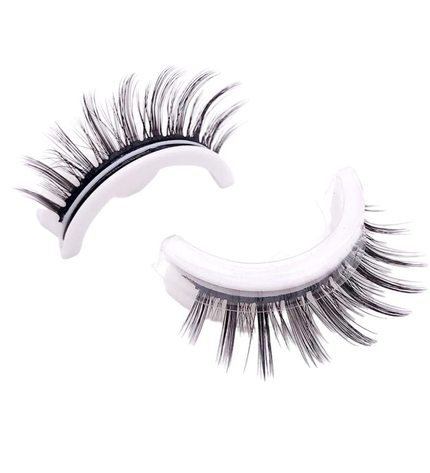 Self Adhesive Eyelashes Waterproof Thick False Lash Reusable Long Fluffy Eyelashes 1Pair. Long Style - Buy Online on GoSupps.com