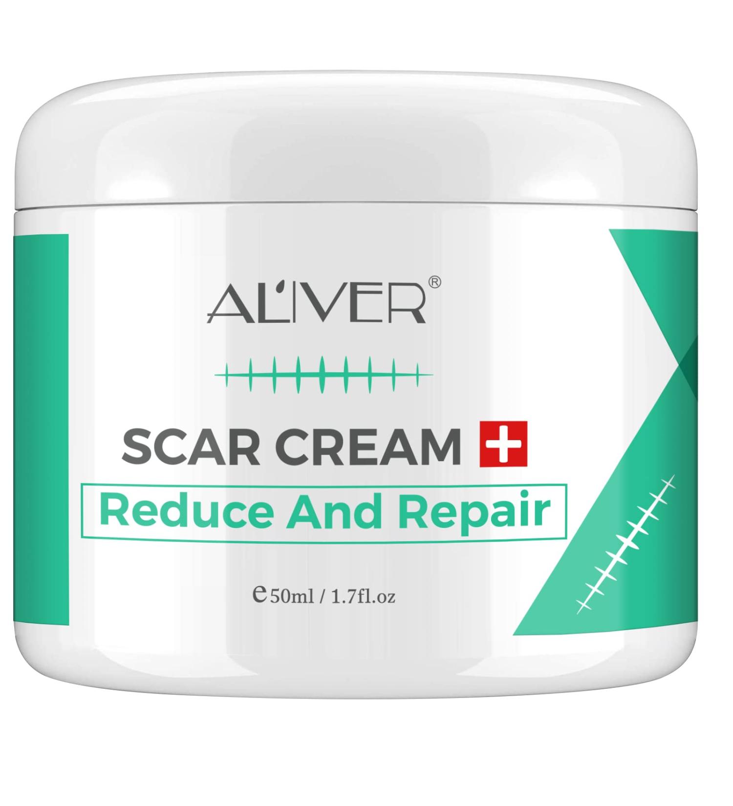 Aliver Scar Removal Cream - Stretch Mark & Acne Remover for Men & Women - Effective Treatment for Old & New Scars, Cuts, and Keloids - Buy Online on GoSupps.com