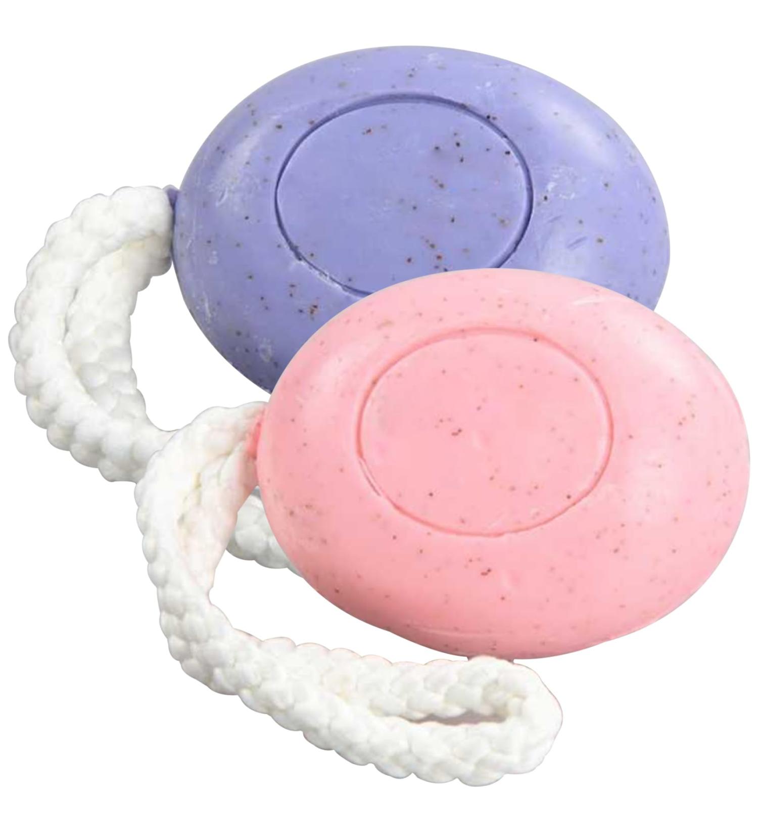 Soap on a Rope - 2Pcs Natural Moisturizing & Exfoliating Face & Hand Soap for Men & Women | Oil Control | 150g - Buy Online on GoSupps.com