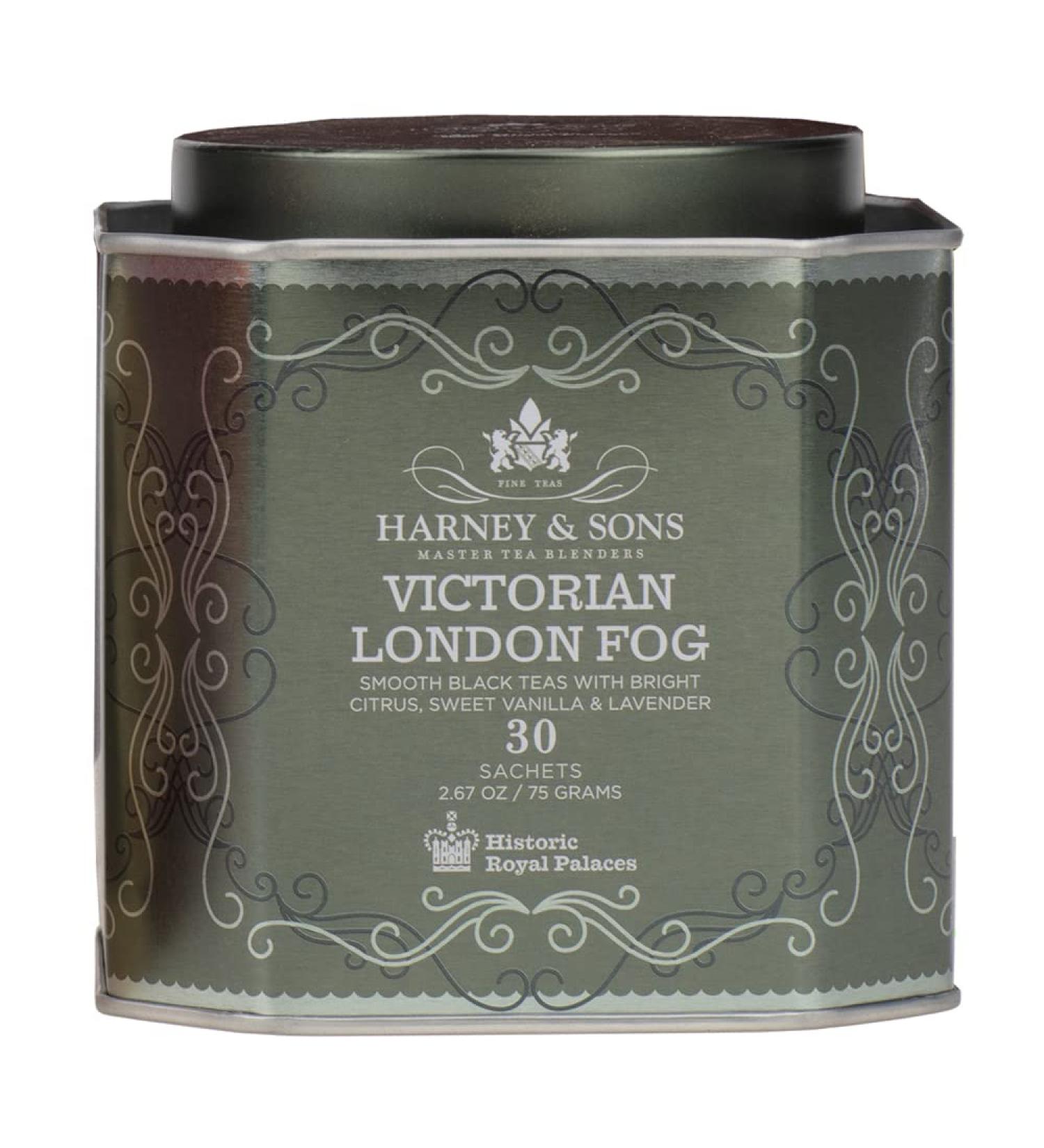 Harney & Sons Victorian London Fog Tea | Smooth Black Tea with Citrus, Vanilla & Lavender | 30 Sachets (2.67 oz) - Buy Online on GoSupps.com