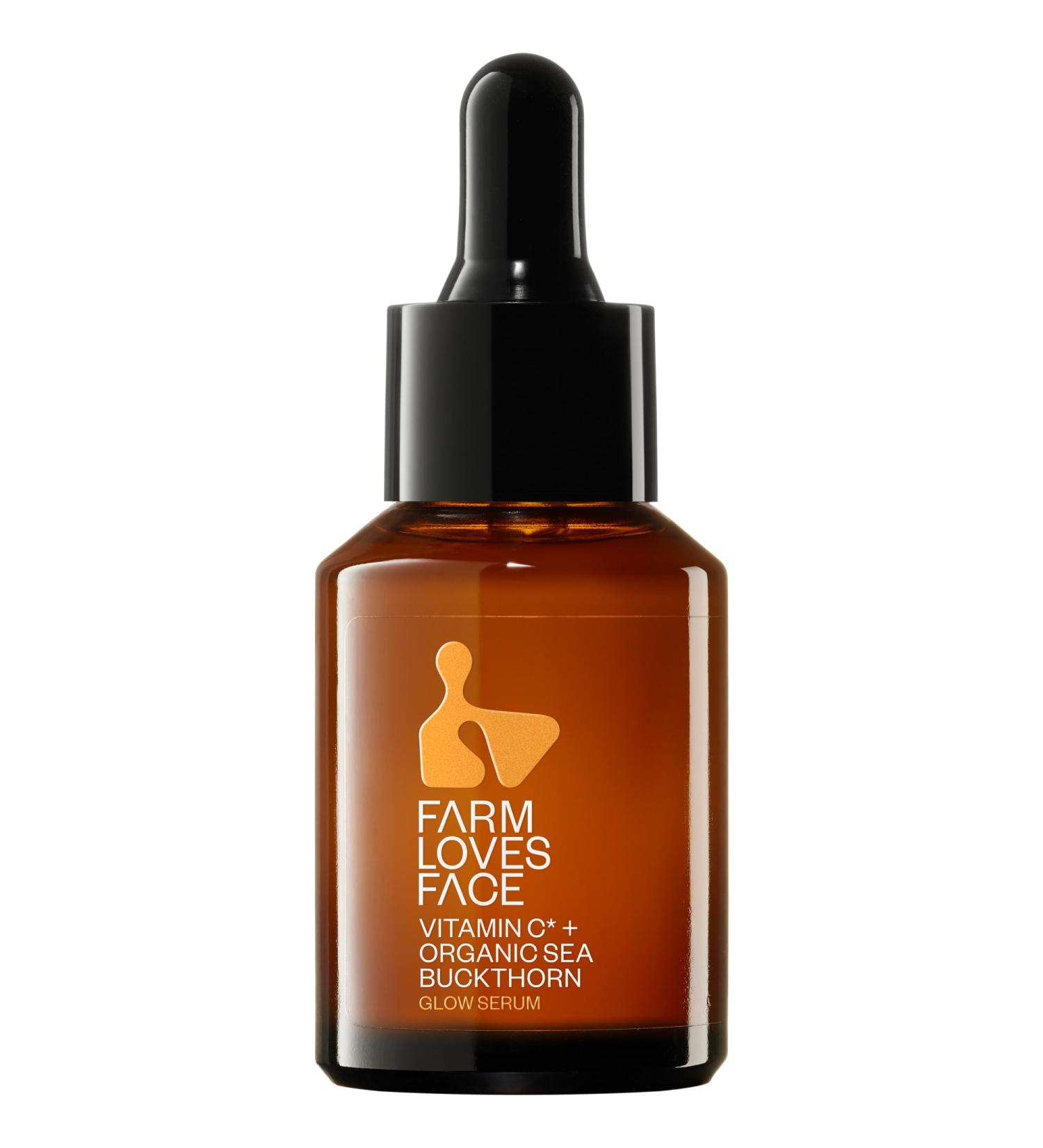 Farm Loves Face Vitamin C + Organic Sea Buckthorn Glow Face Serum Clear Smoothing Brightening Color Correcting Translucent Vegan Oil-Free Fragrance-Free Alcohol-Free  - Buy Online on GoSupps.com