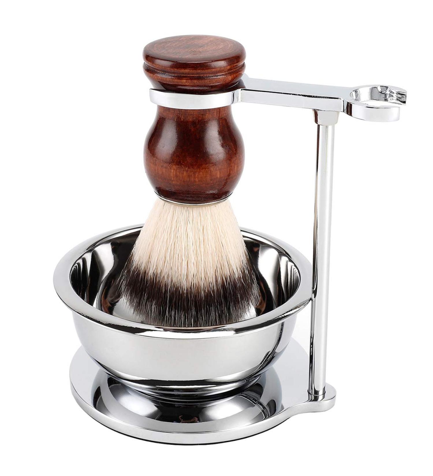 PerPro Deluxe Stainless Shave Razor Stand + Shaving Soap Bowl Set - Compatible with Gillette Fusion and Mach 3 Razors - Buy Online on GoSupps.com
