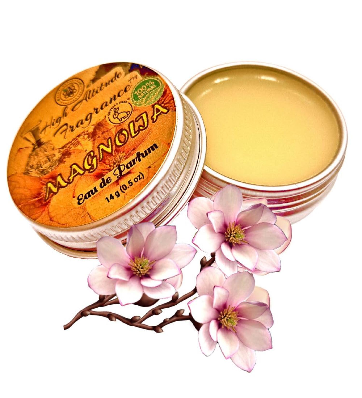 MAGNOLIA Perfume - Eau de Parfum - Solid Balm - Natural Essential Oils Aromatherapy Fragrance (Magnolia Gardenia Boronia Champaca Hyacinth Narcissus Tuberose) - Travel Size Party Gifts - 0.5oz - Buy Online on GoSupps.com