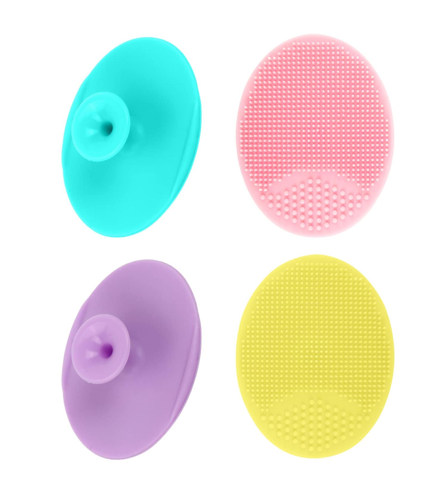Yokilly Silicone Face Scrubber Exfoliator Brush - Handheld Facial Cleansing Brush for Men and Women (4 Pack) - Buy Online on GoSupps.com