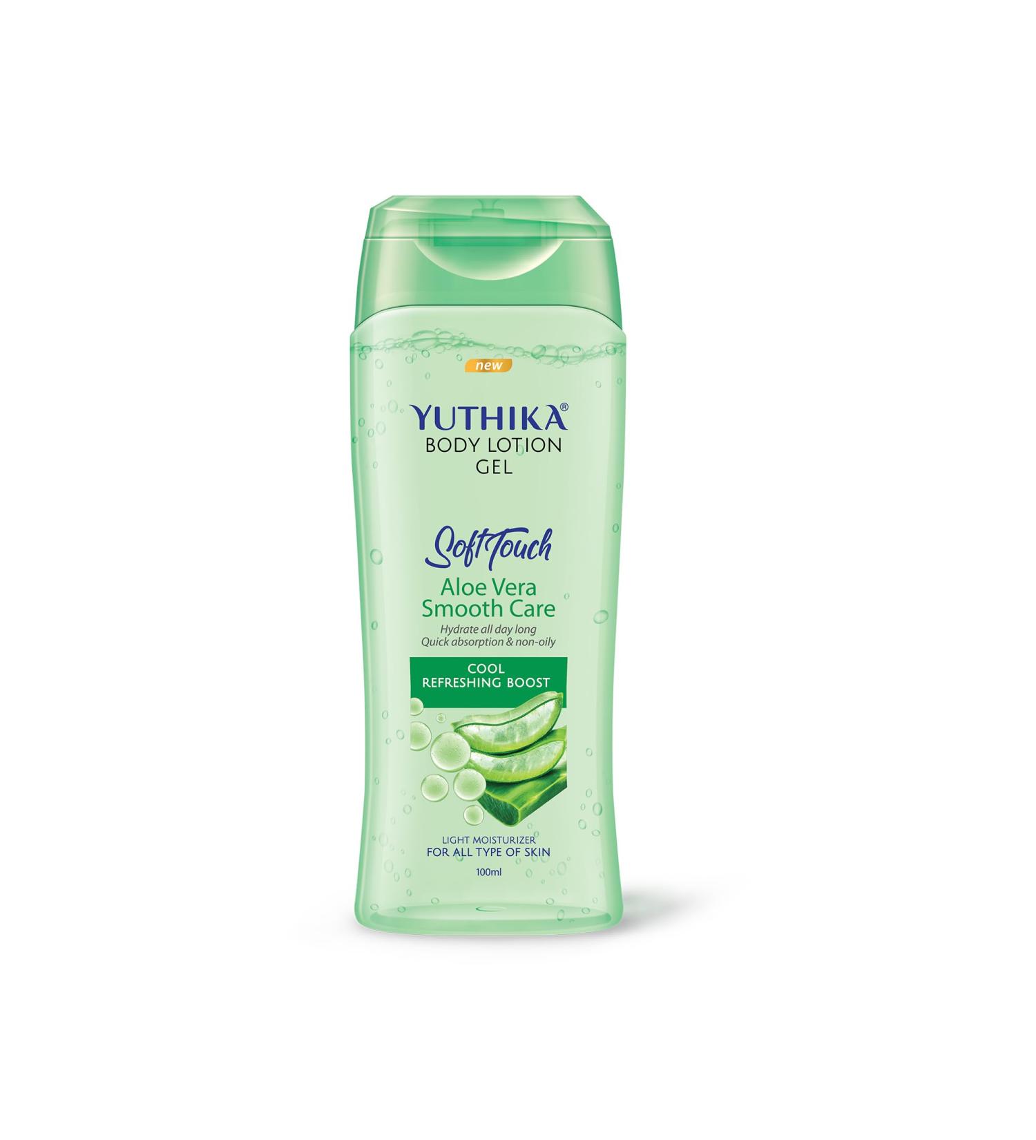 Yuthika Aloe Vera Body Lotion Gel 100ml - Soft Touch Moisturizer for All Skin Types Light Hydration for Summer & Winter - Buy Online on GoSupps.com