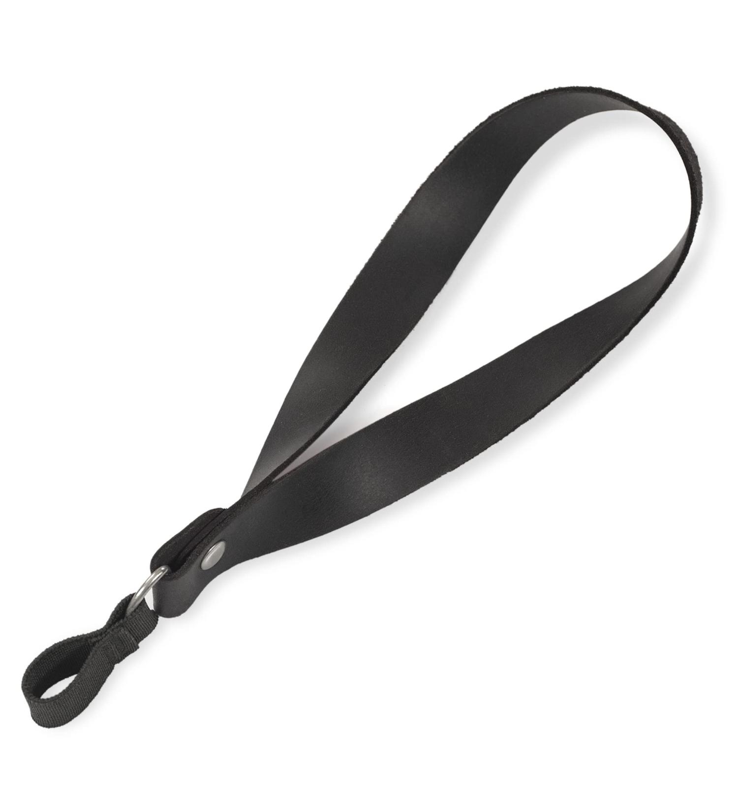 Asterom Handmade Leather Cane Strap - Stylish Wrist Strap for Canes and Walking Sticks Black - Buy Online on GoSupps.com