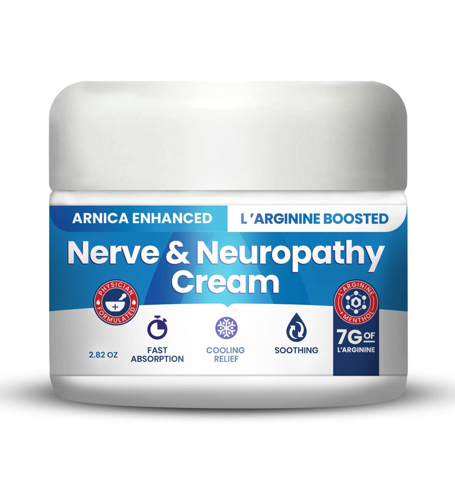 Neuropathy Cream Arnica Enhanced and L Arginine Boosted Formula - Maximum Strength Relief for Foot Hands Legs Toes Includes 7grams of L Arginine Vitamin B6 MSM Arnica Aloe -2.82oz - Buy Online on GoSupps.com