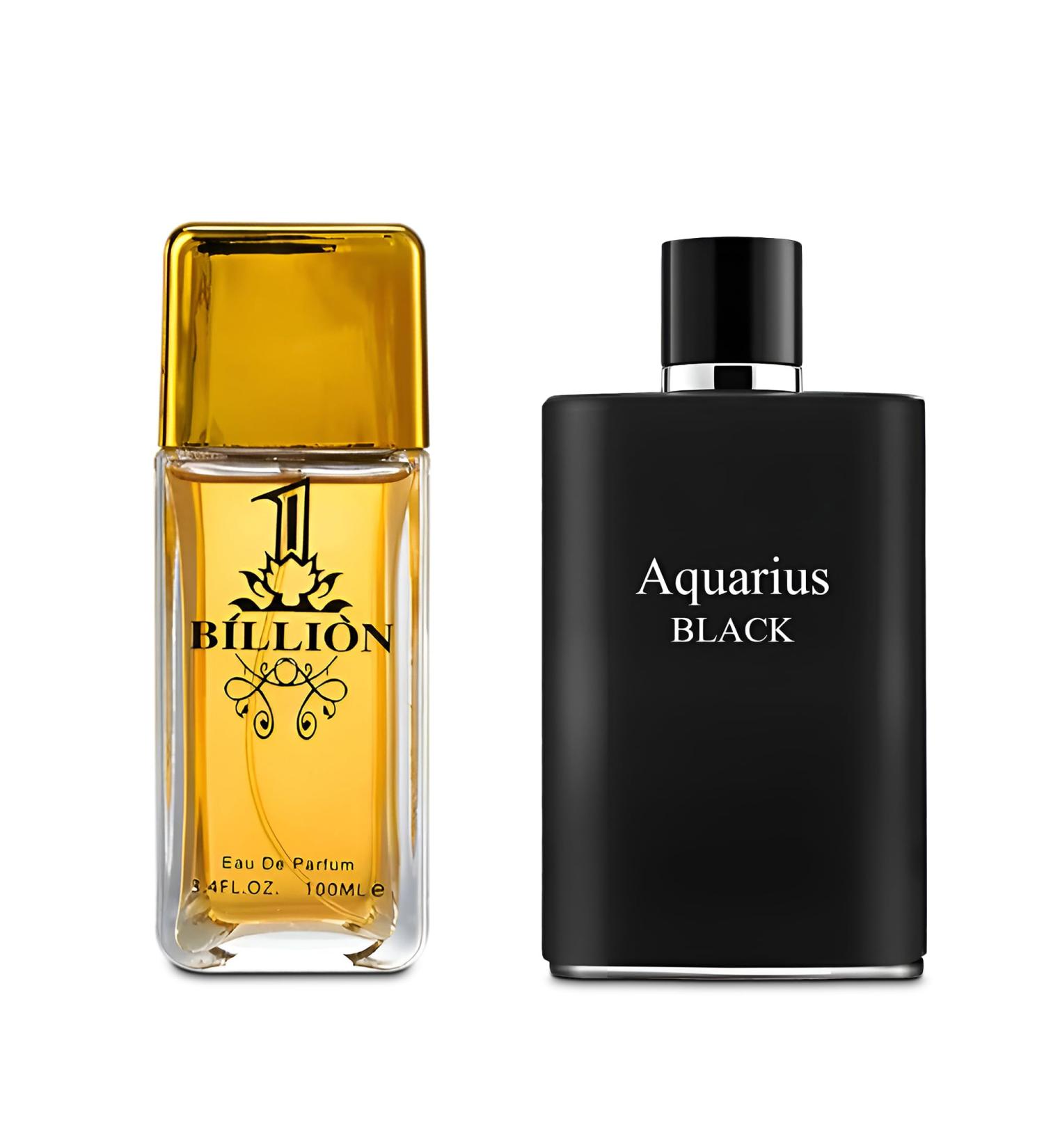 1 Billion&Aquarius Black Combo Men's Cologne- Eau De Toilette Spray Perfume Fragrance For Men- Daywear Casual Daily Cologne Set 3.4 Oz Bottle- Ideal EDT Beauty Gift for Birthday Anniversary - Buy Online on GoSupps.com