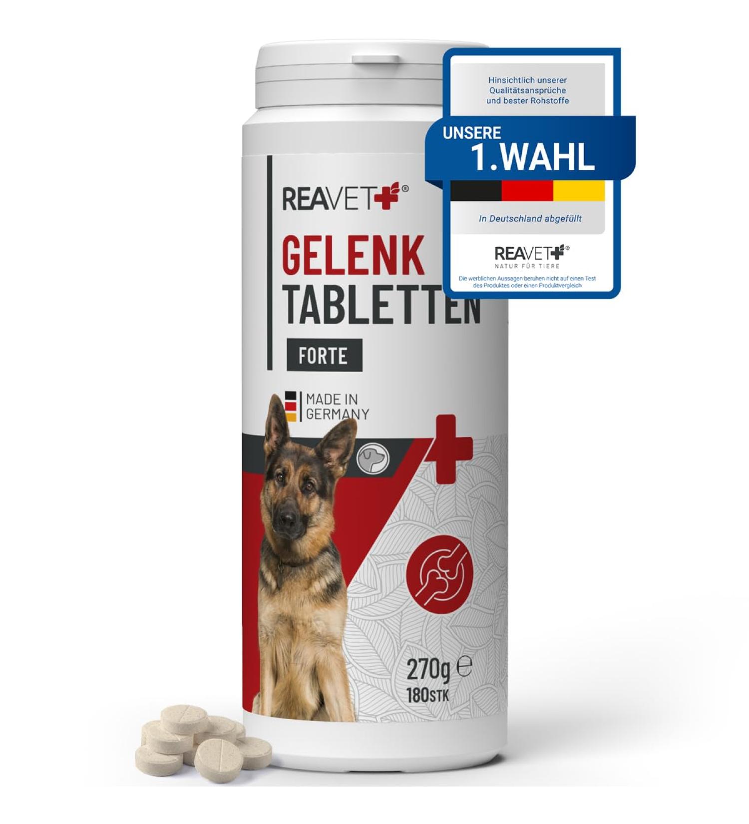 Reavet Joint Tablets for Dogs | 180 Pieces | Green Lip Mussel | Osteoarthritis & Arthritis Relief | Joint Health Supplements - Buy Online on GoSupps.com