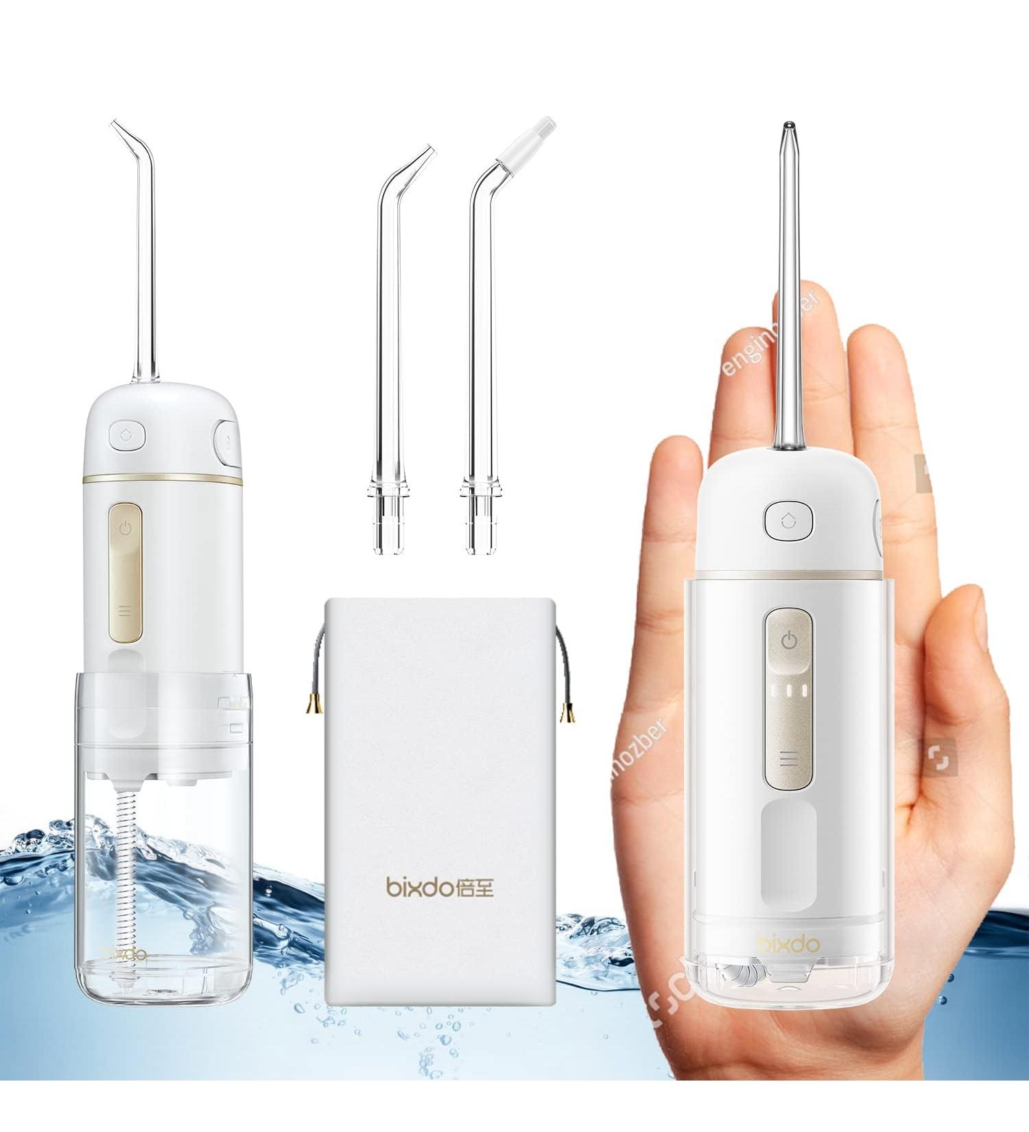 Water Flosser Cordless Oral Irrigator Portable Teeth Cleaner IPX7 Waterproof Electric Dental Flossers with 3 Modes for Braces Care Travel and Home Use