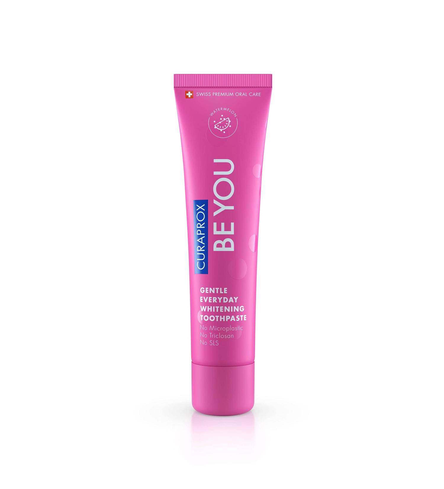 Curaprox Be You Watermelon Whitening Toothpaste - Vegan Fluoride Menthol - 60ml (1 Pack) - Buy Online on GoSupps.com