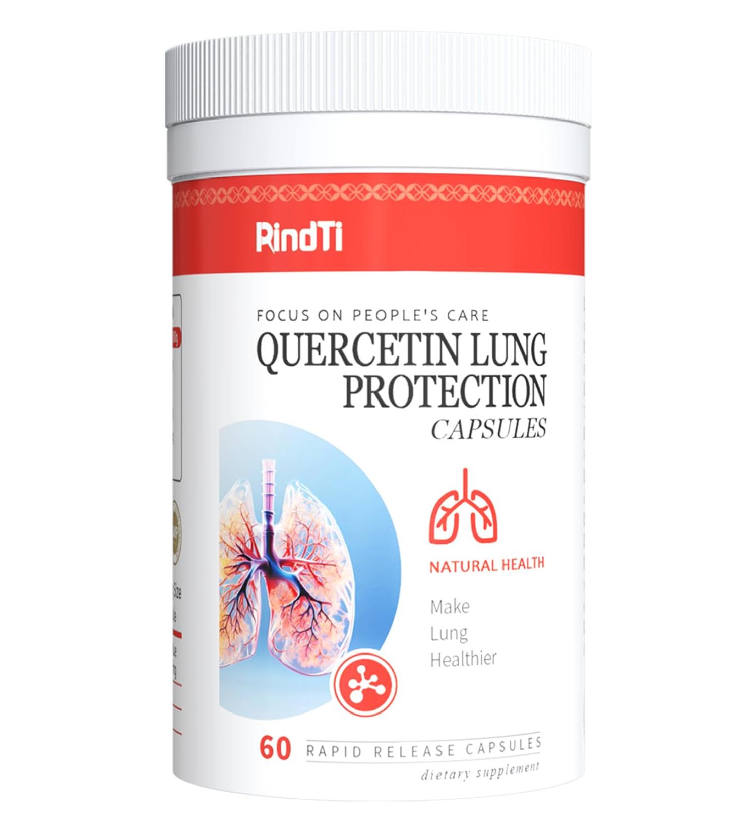 RindTi Quercetin with Bromelain Quercetin 500mg Capsules Immune Health Respiratory Wellness 60 Capsules - Buy Online on GoSupps.com