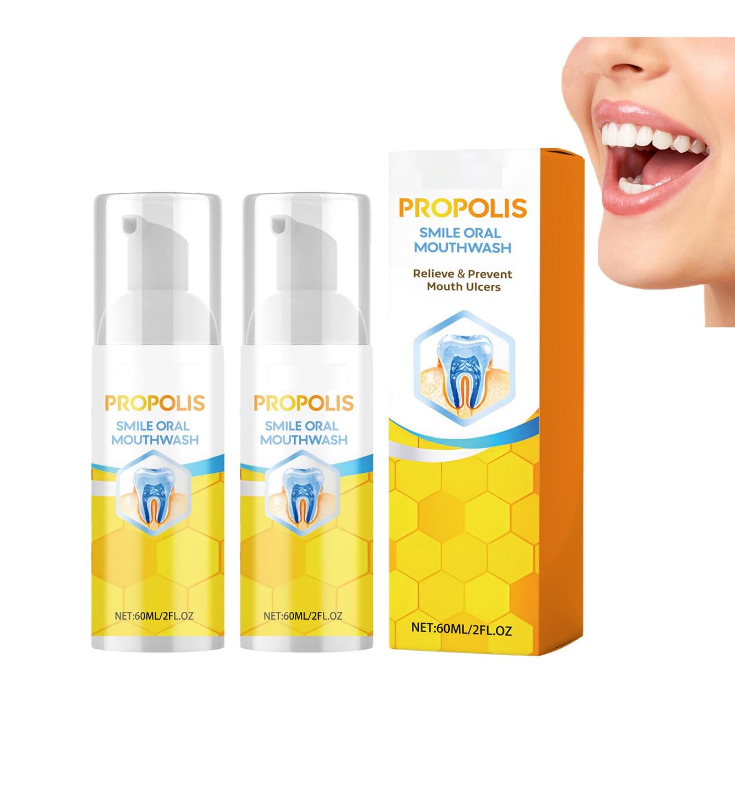 2PC Propolis Oral Instant Treatment Spray - Refreshing Breath & Complete Oral Health Care | Tooth Whitening Mouthwash - Buy Online on GoSupps.com