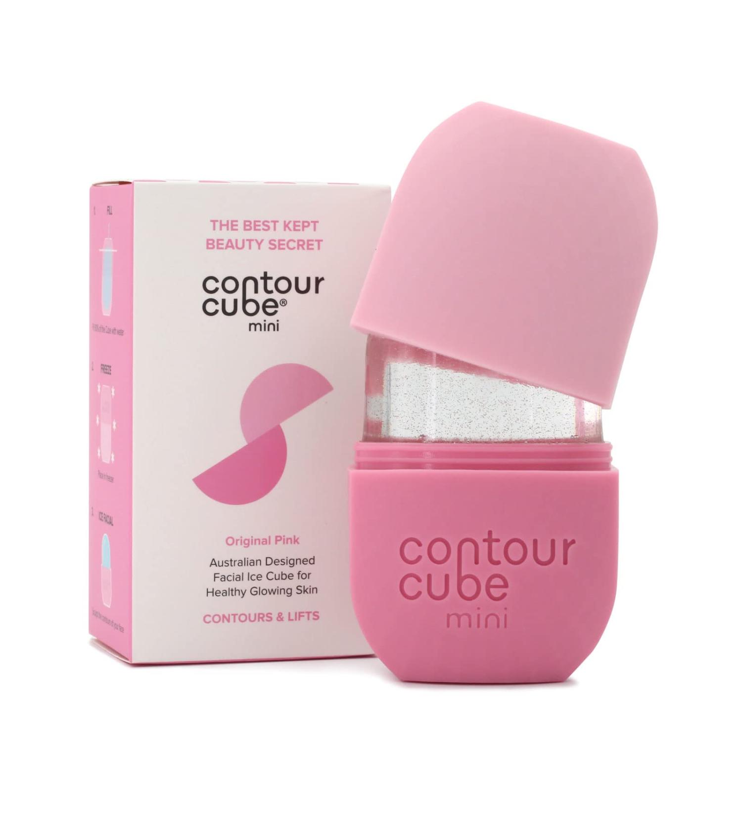 Contour Cube Mini - Revolutionary Ice Roller for Sculpting & De-Puffing | Compact Face Massager & Ice Mold | Original Pink Skin Care Tool for Daily Use & Travel - Buy Online on GoSupps.com