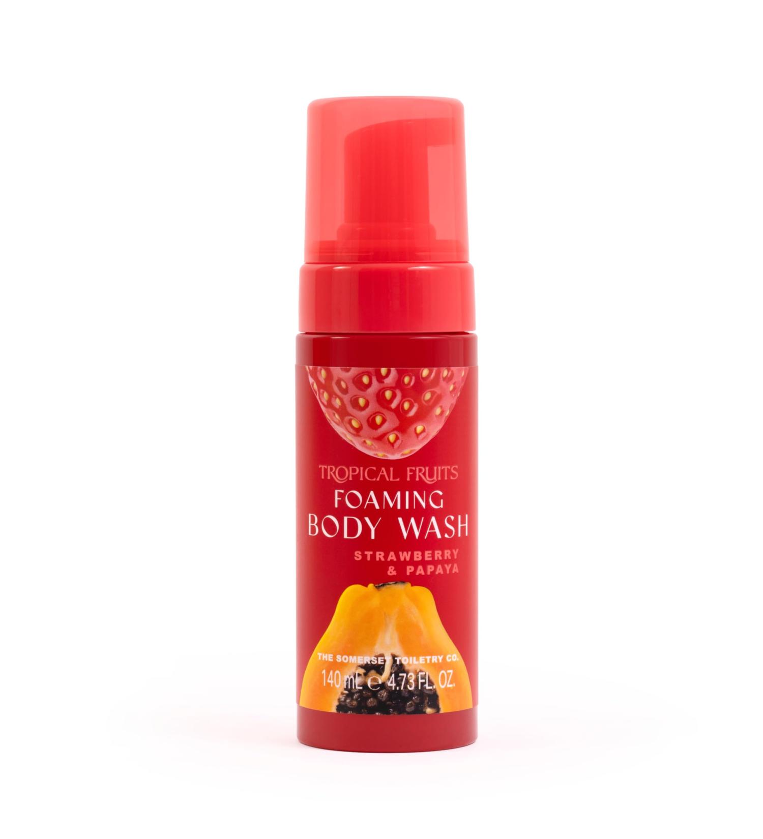 Tropical Fruits Strawberry and Papaya Foaming Body Wash 140ml - Buy Online on GoSupps.com