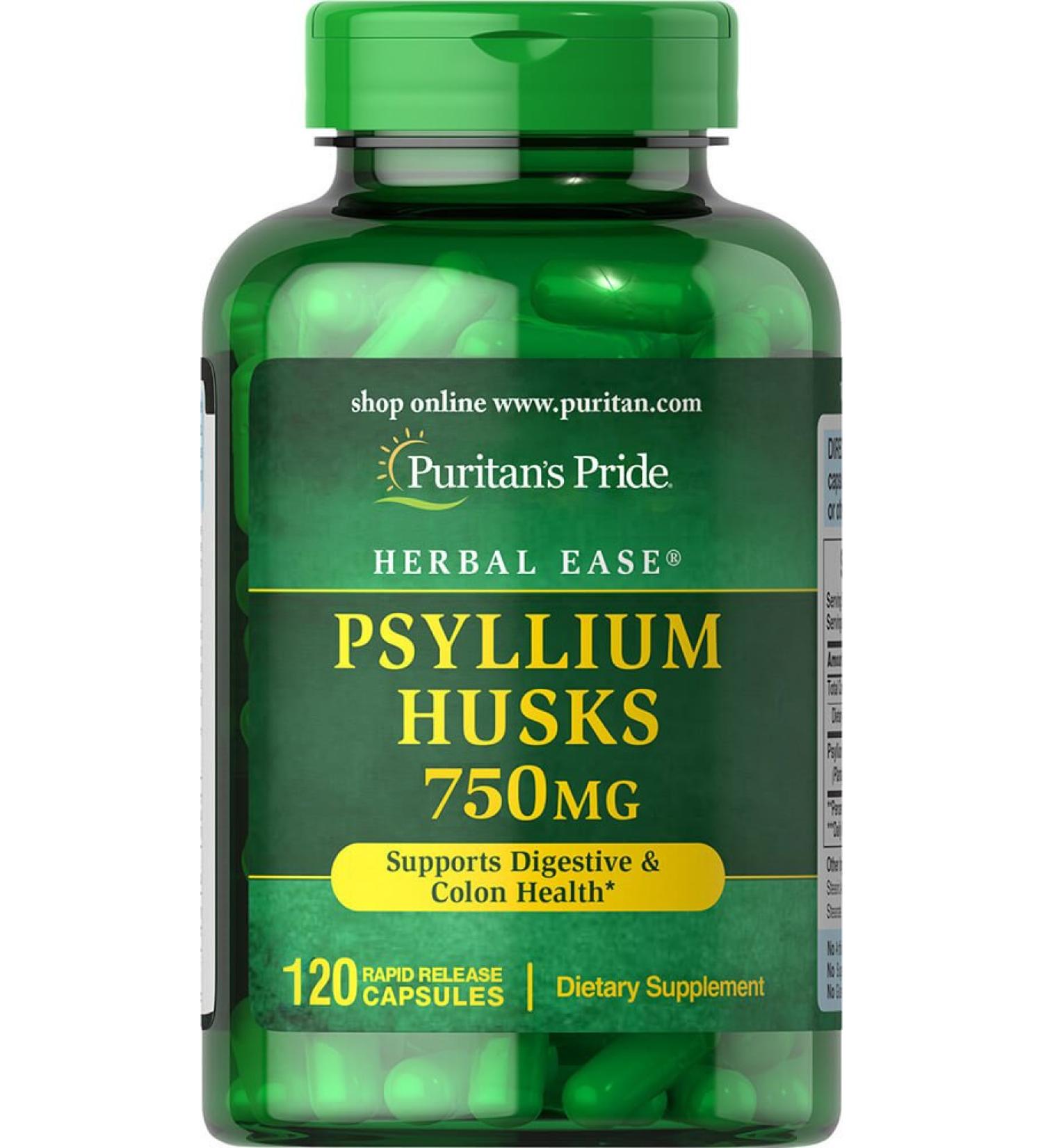 Puritan's Pride Psyllium Husks 750 mg