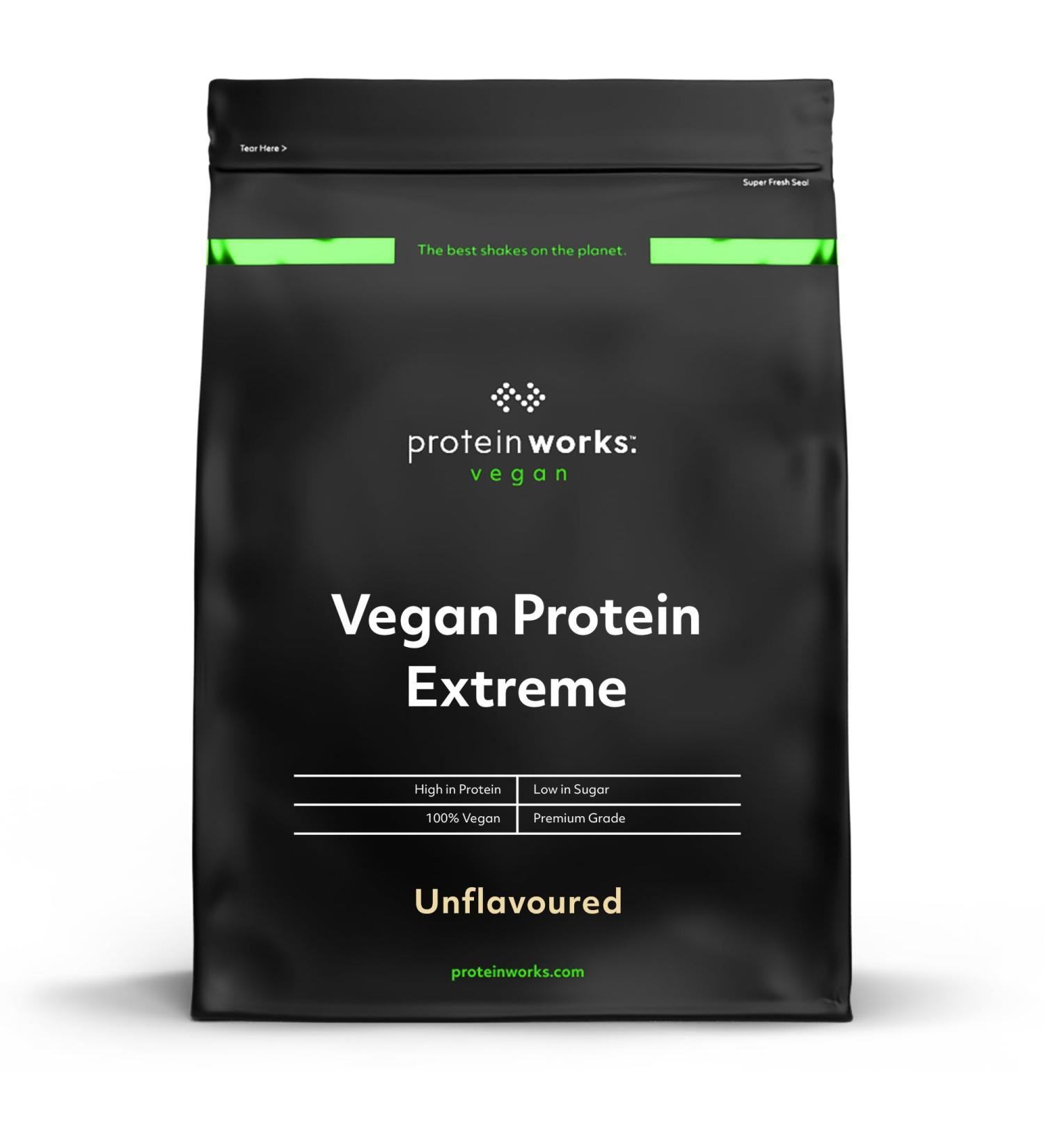 The Protein Works Vegan Protein Extreme 2kg - 29g Plant Based Protein | Added Vitamin Blend | 57 Servings - Buy Online on GoSupps.com