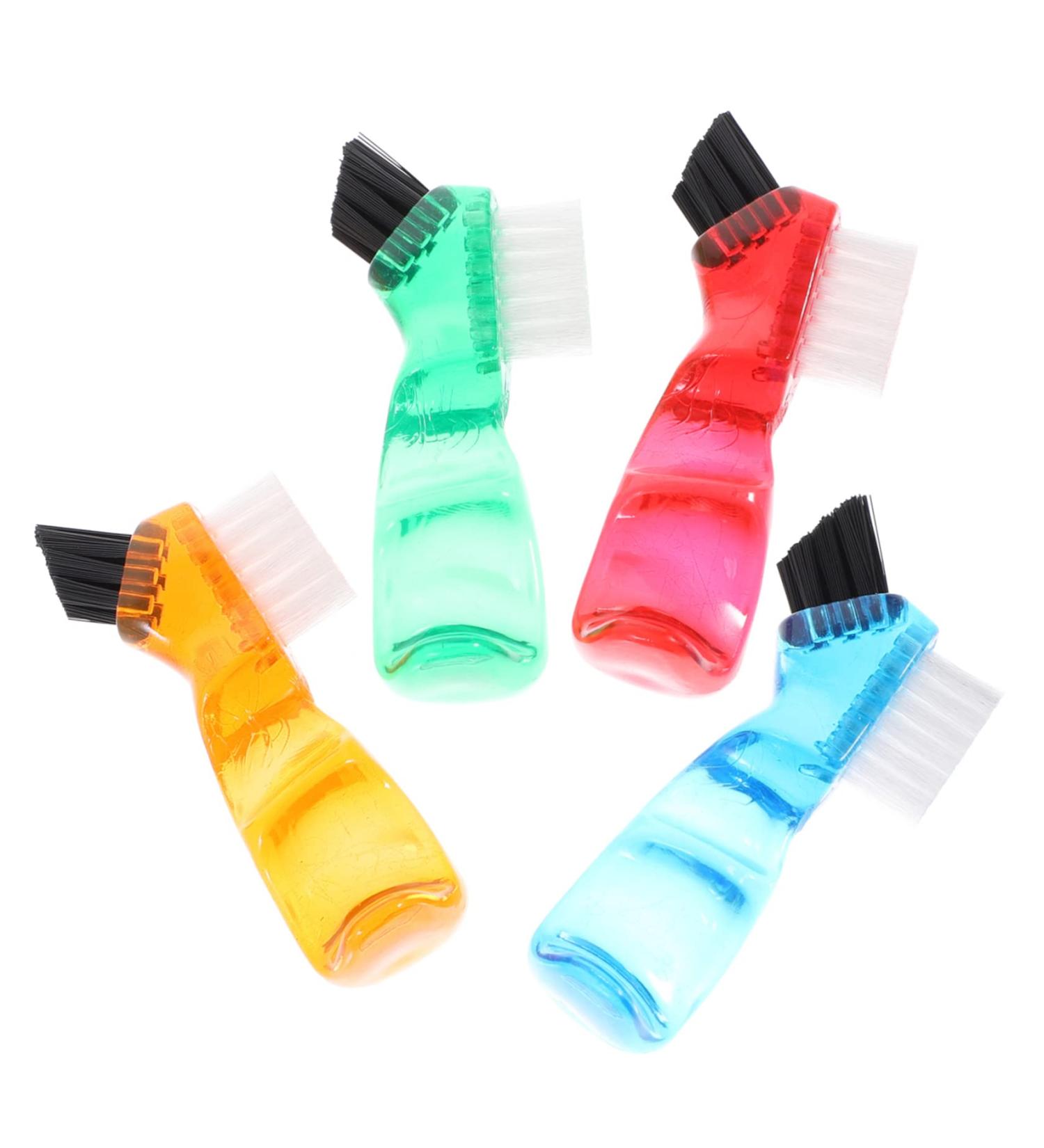 Homsfou 4-in-1 Multifunction Denture Brush Set - Oral Care Toothbrush for Prosthesis Cleaning - Mini Micro Brushes - Household Cleaner - 1 Pack Assorted Colors - Buy Online on GoSupps.com