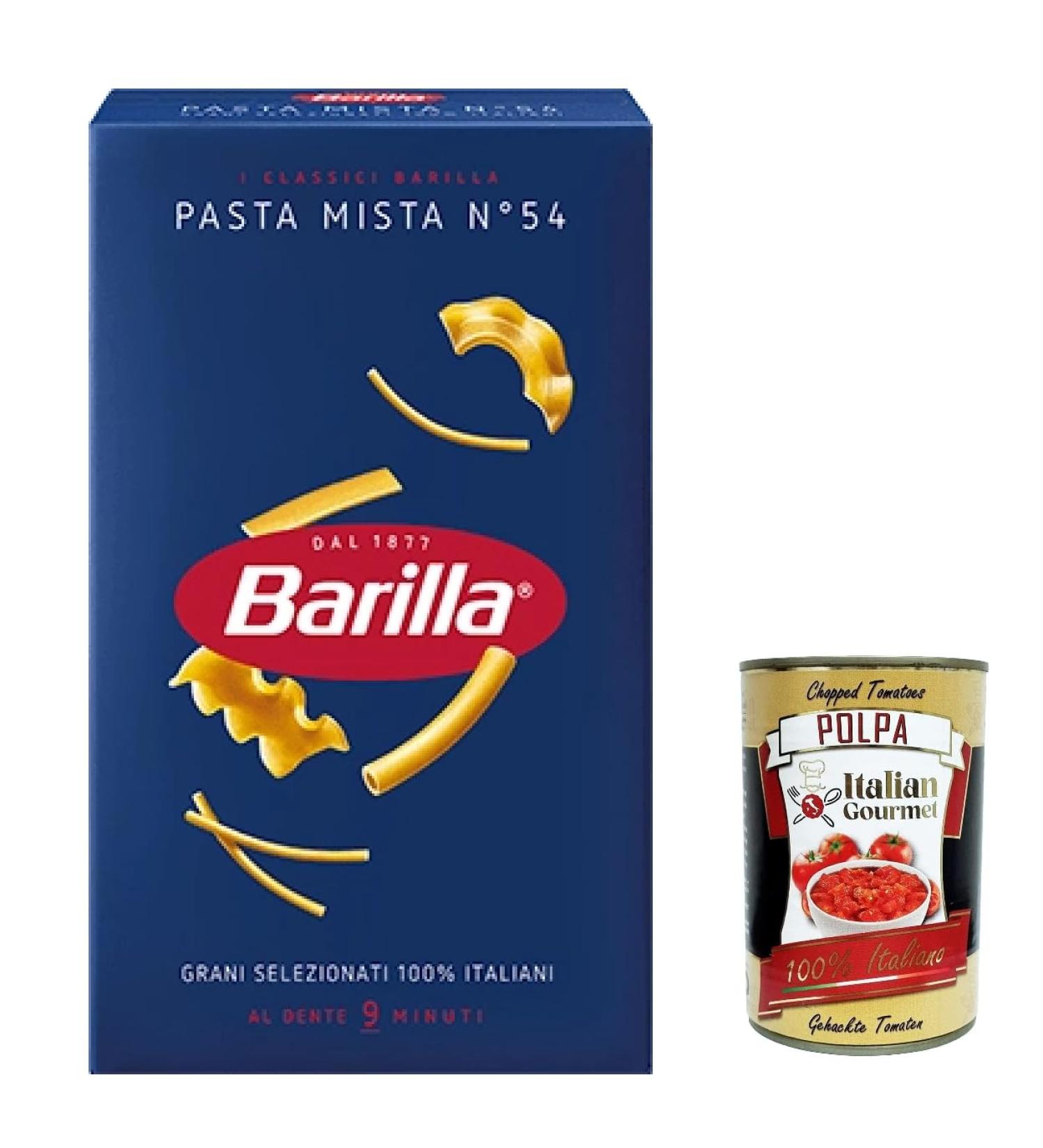  Italian Gourmet E.R. Pack of 5 Barilla Mista pasta no. 54 100% Italian noodles 500g + Italian gourmet polpa 400g - Buy Online on GoSupps.com