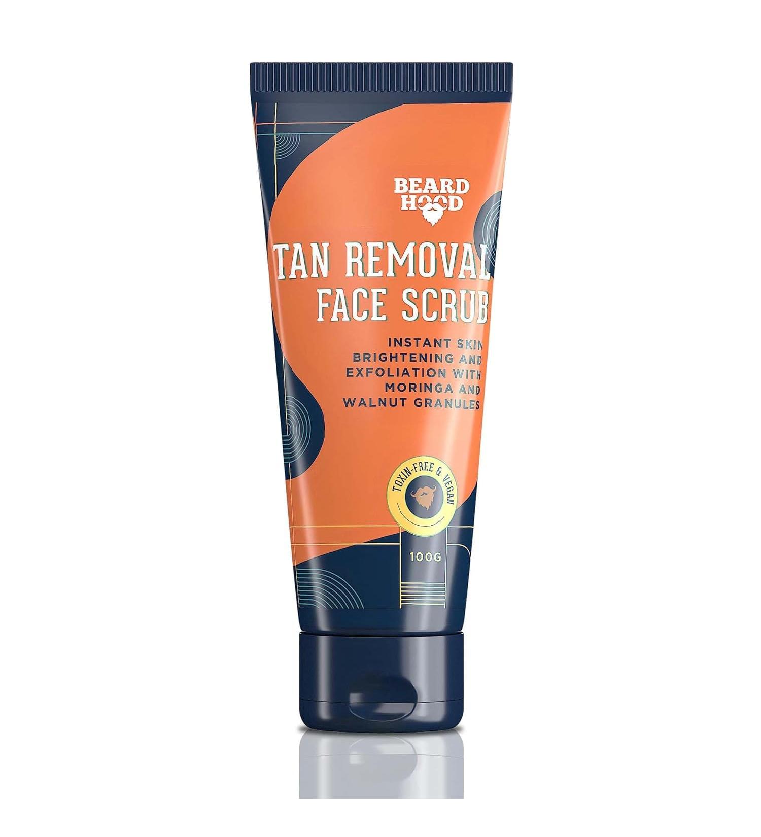 De Tan Removal Face Scrub 100g | Moringa Walnut & Almond Oil | Exfoliate & Deep Clean | Paraben & SLS Free | All Skin Types | Shop Now - Buy Online on GoSupps.com