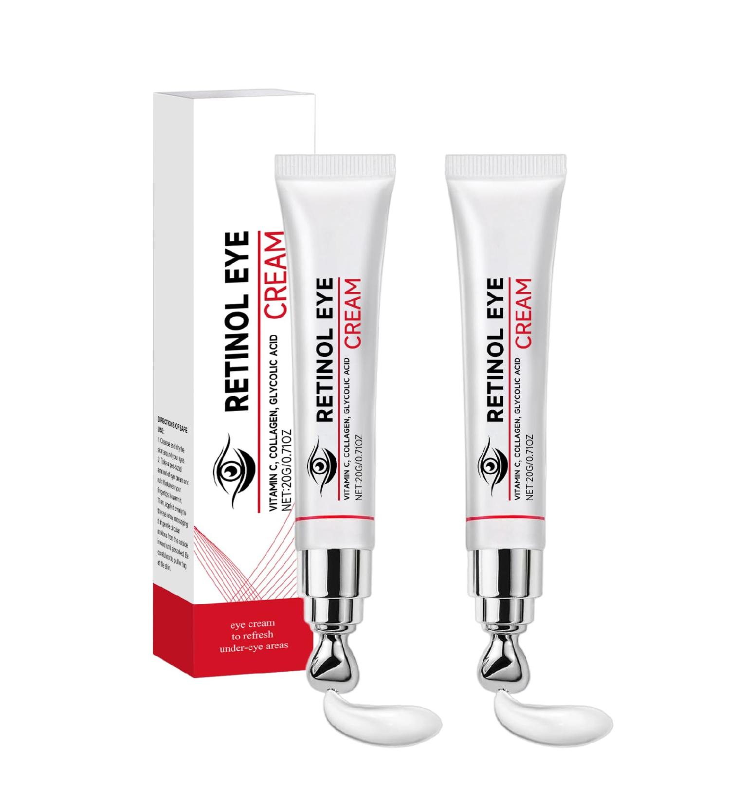  Hengxuan Retinol eye cream - Gentle moisturizing treatment for dark circles and puffiness firming moisturizer with hyaluronic acid and peptides non-greasy day cream for everyone - Buy Online on GoSupps.com