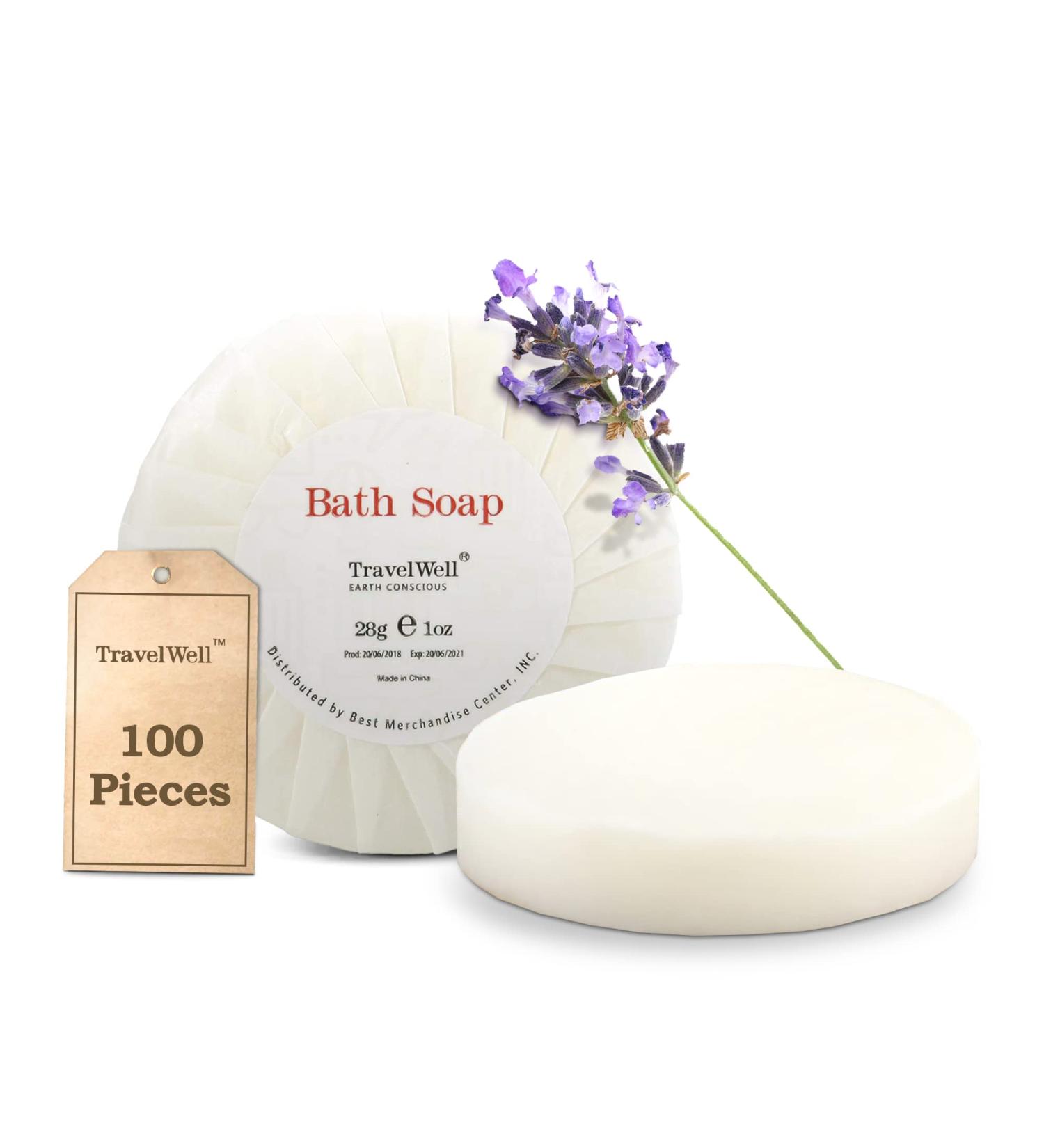 Travelwell 1oz Mini Bar Soap - 100 Pack | Hotel & Travel Size Toiletries - Individually Wrapped Bulk Soap Bars for AirBNBs, VRBO, Inns & Hotels - Buy Online on GoSupps.com