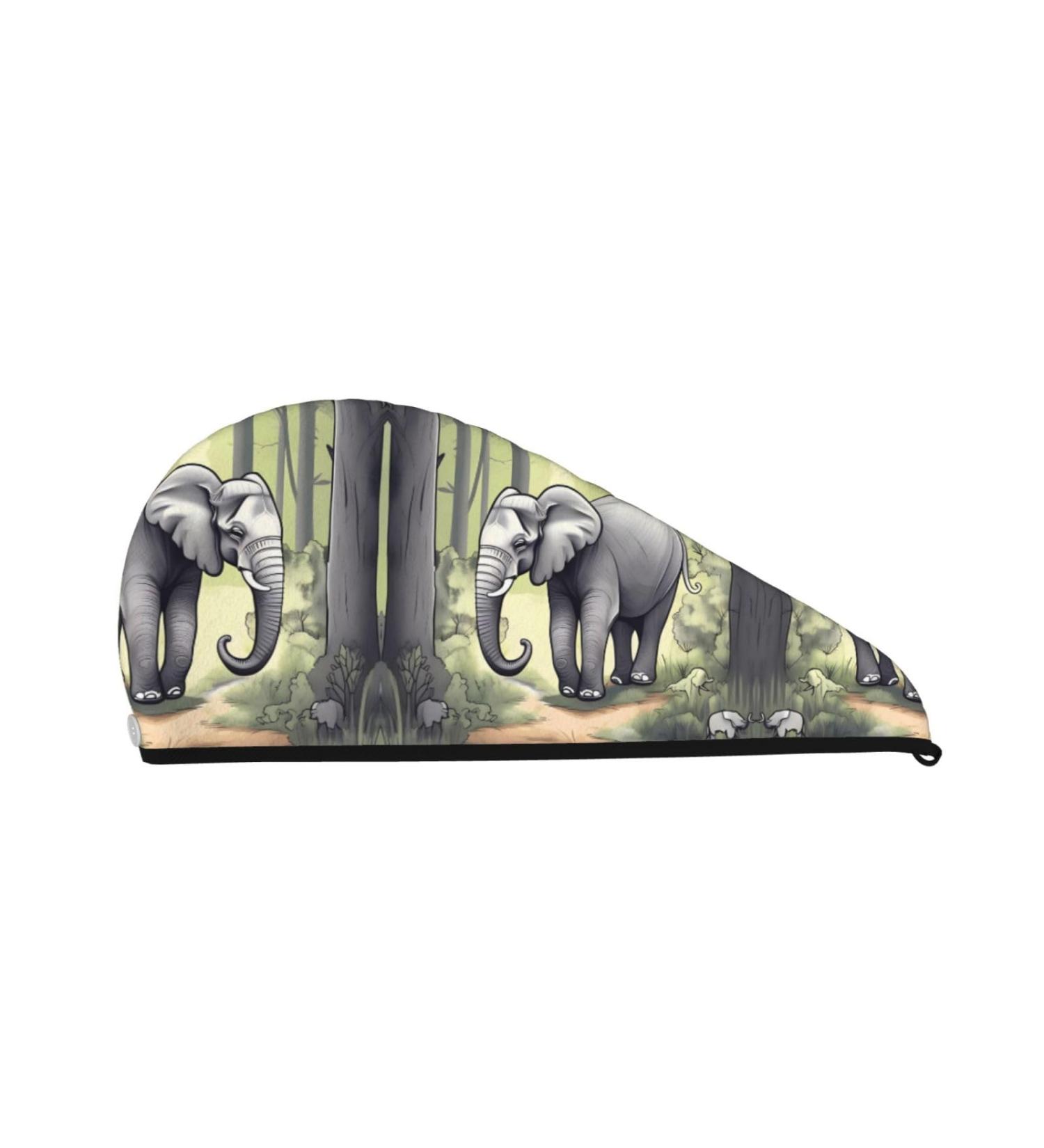 Buy Soft Super Absorbent Walking Elephant Hair Cap for Girls | Quick Dry Elastic Wrap for Long Thick Hair - Buy Online on GoSupps.com