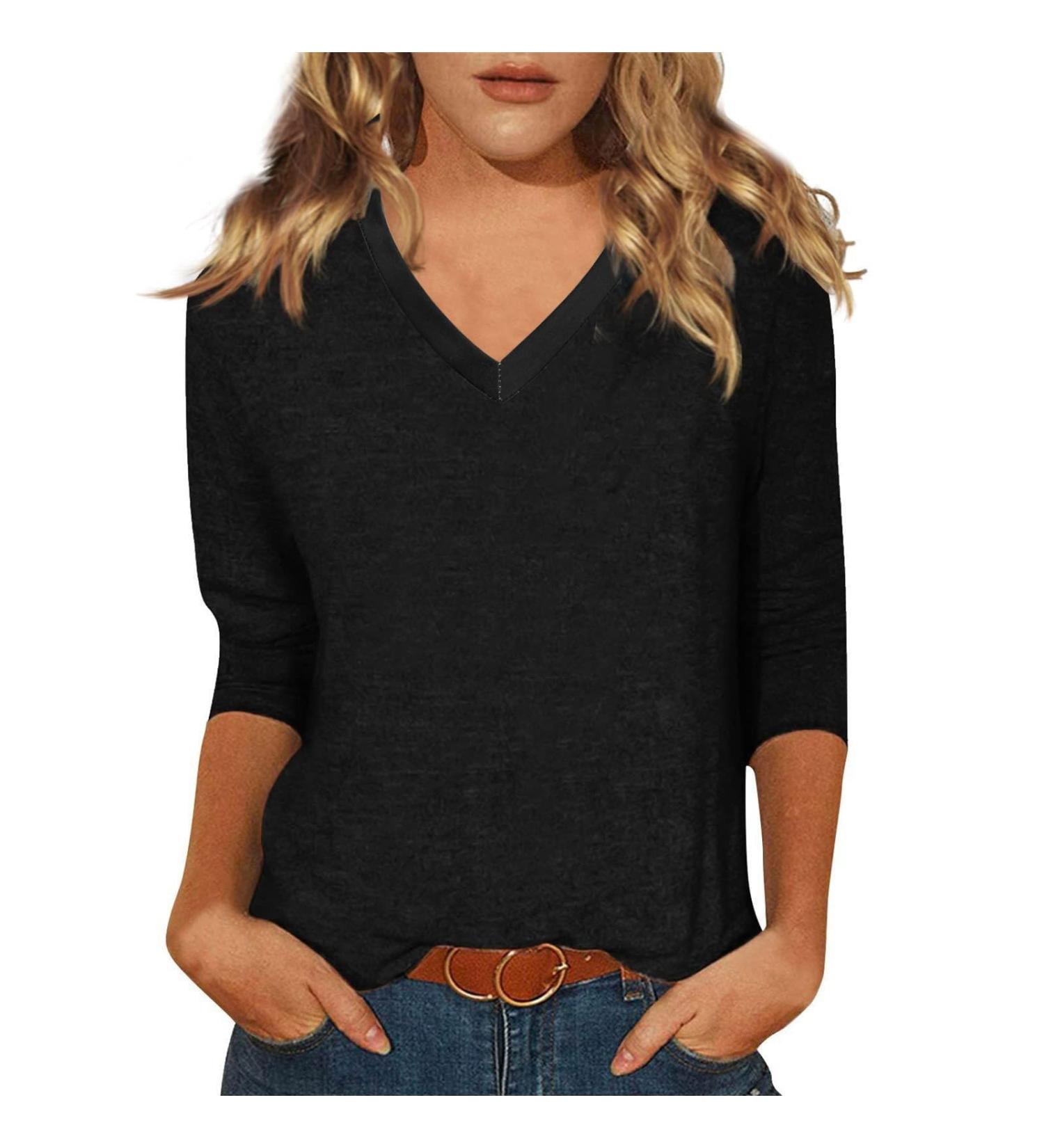 Shop Golatcr Women's Summer T-Shirt - Casual Short Sleeve Round Neck Print Tops - Loose Blouses & Basic Crop Tops in Black XL - Buy Online on GoSupps.com