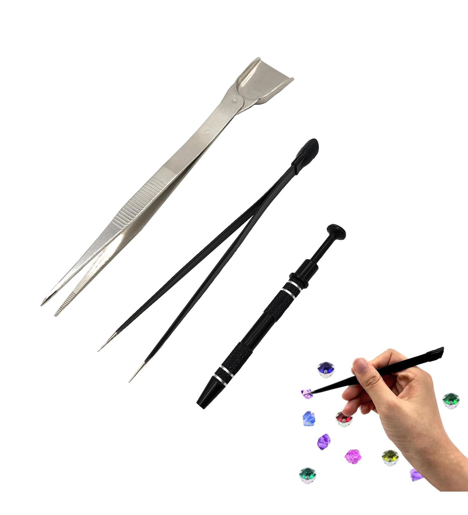 LIANCHEN 3 Pieces Stainless Steel Tweezers Kit Tweezers Tip Jewellery Pick Up Tool Multifunctional Tweezers Jewellery Pick Up Tool for Nail Art Jewellery Making DIY Small Objects - Buy Online on GoSupps.com