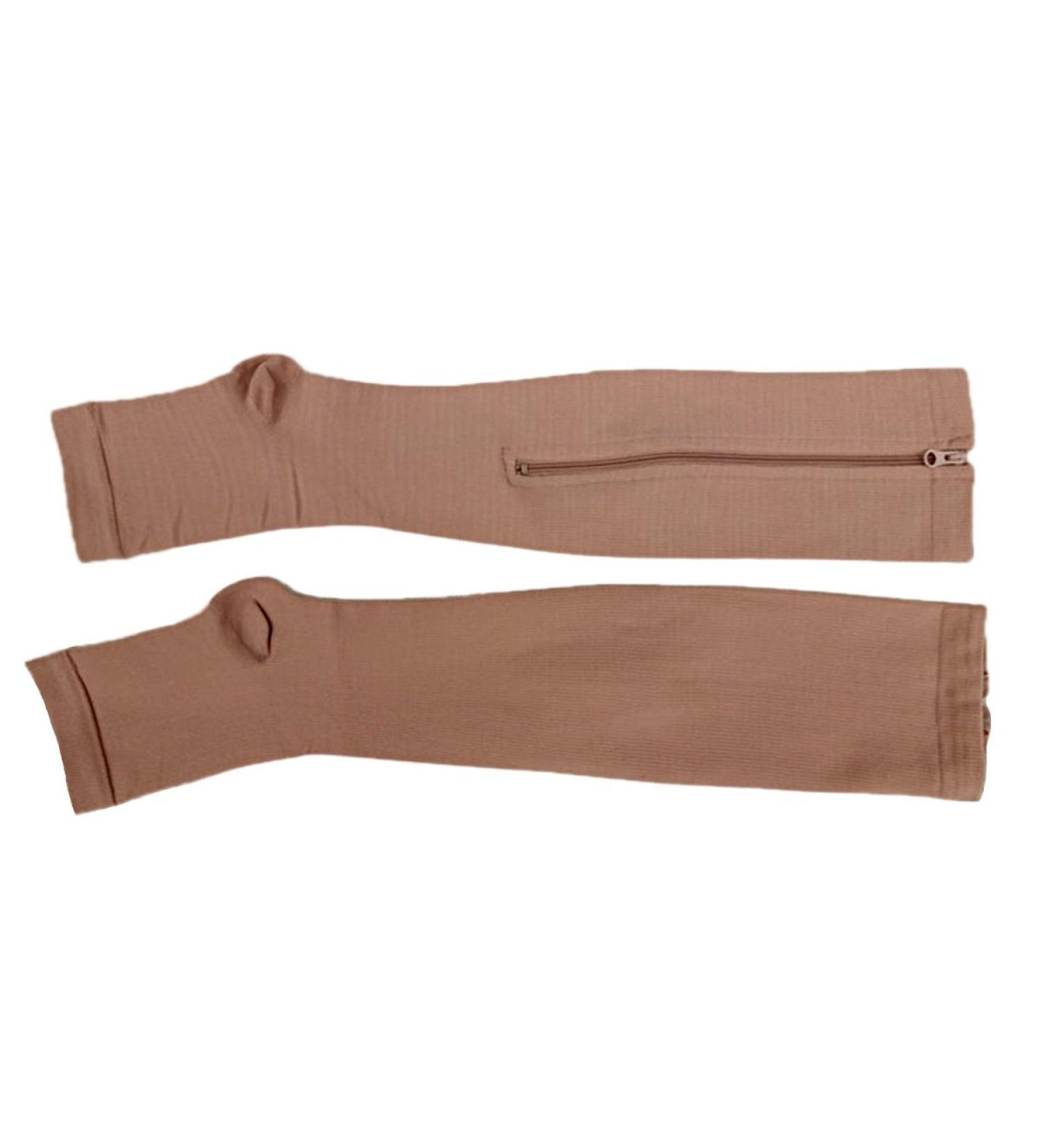 Flow women elastic thighs compression socks support stockings thigh stockings breathable open toe socks compression stockings with zipper disposable packaging