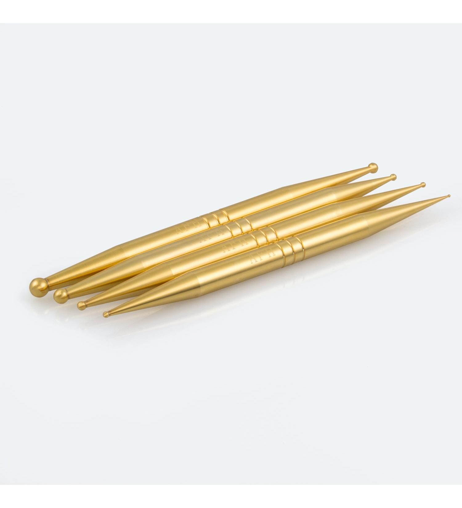4 SPAR Set | Trigger Point Massage Stick & Acupuncture Pen | Gilded Stainless Steel | Exclusive Fine to Large Set - Buy Online on GoSupps.com
